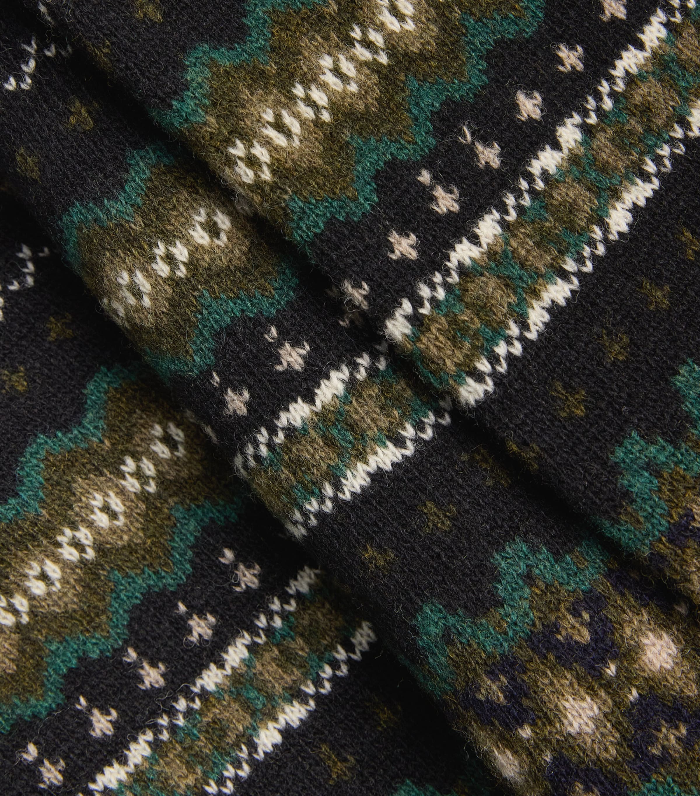 Wool Fair Isle Sweater BLACK MARL Image 5