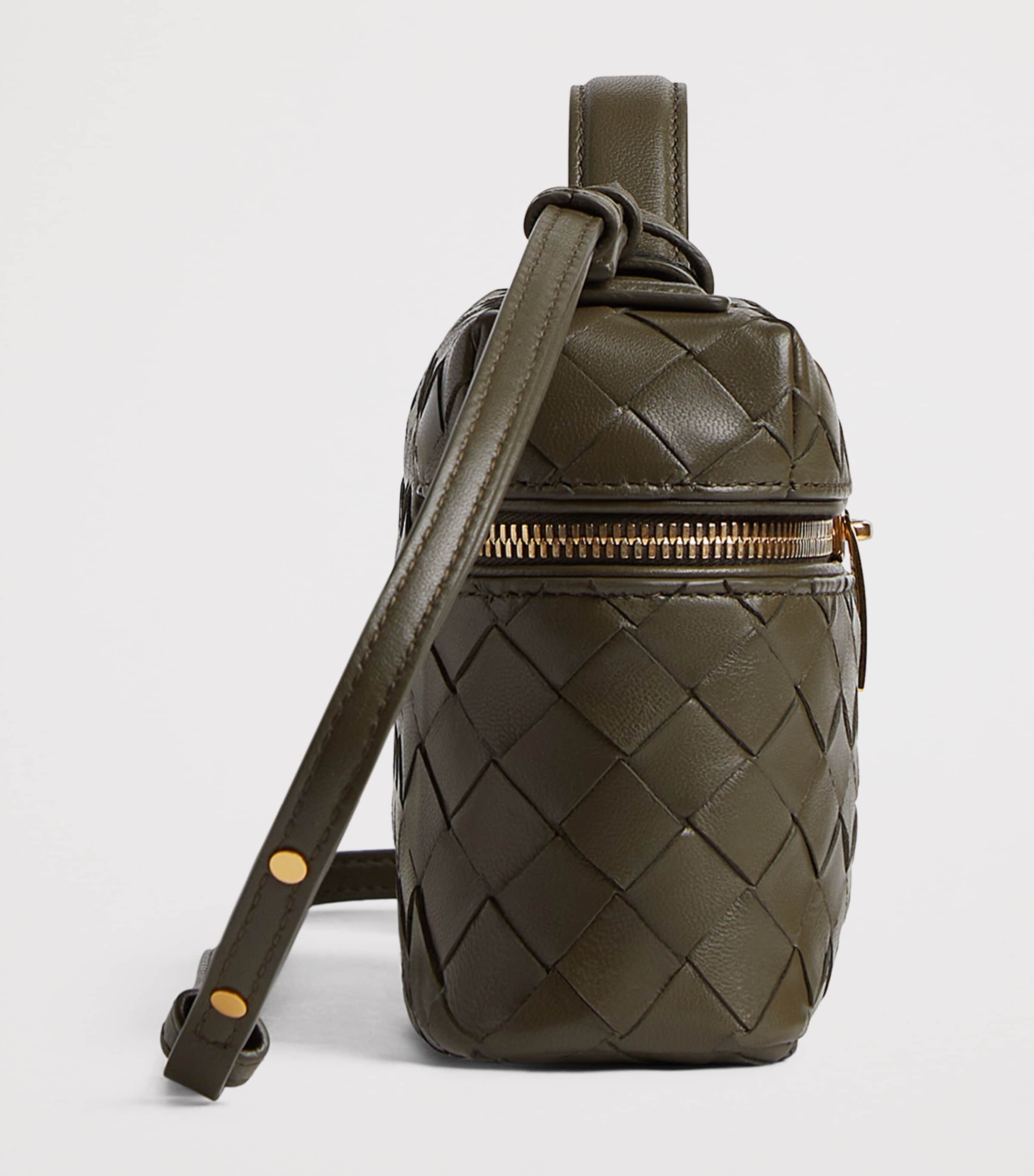 Bottega Veneta Green Leather Bang Bang Cross-Body Bag | Harrods UK