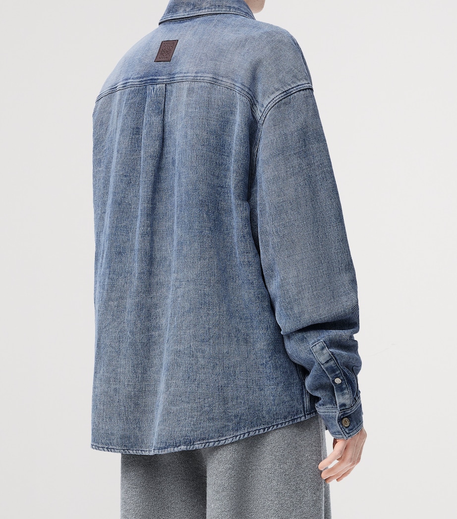 Linen-Cotton Shirt GREY BLUE Image 3