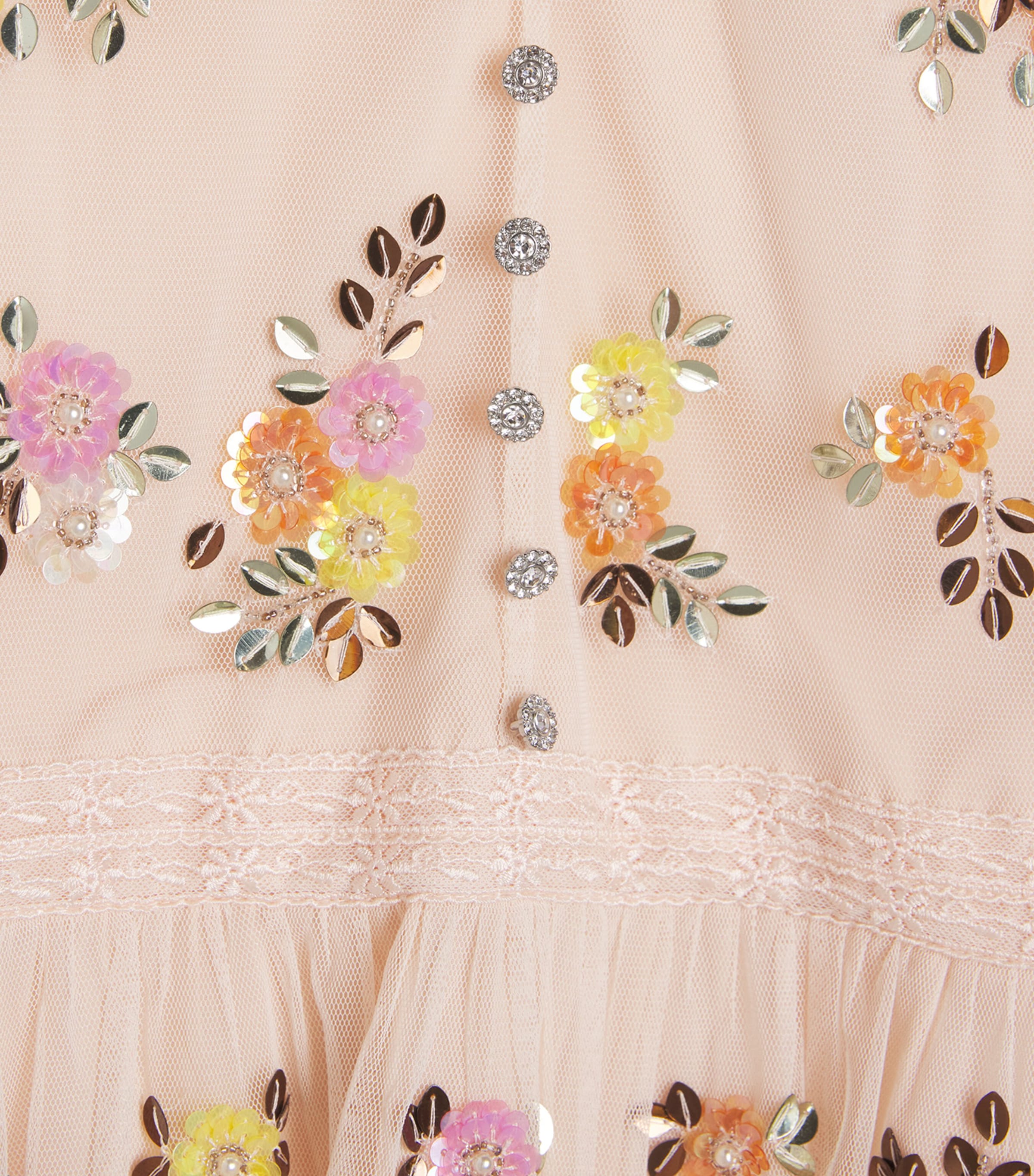 Alice+Olivia Womens Embellished Allegra Mini Dress Pale Pink Image 6