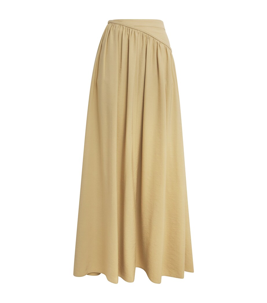 Rabanne Womens Asymmetric Maxi Skirt Ochre Image 1