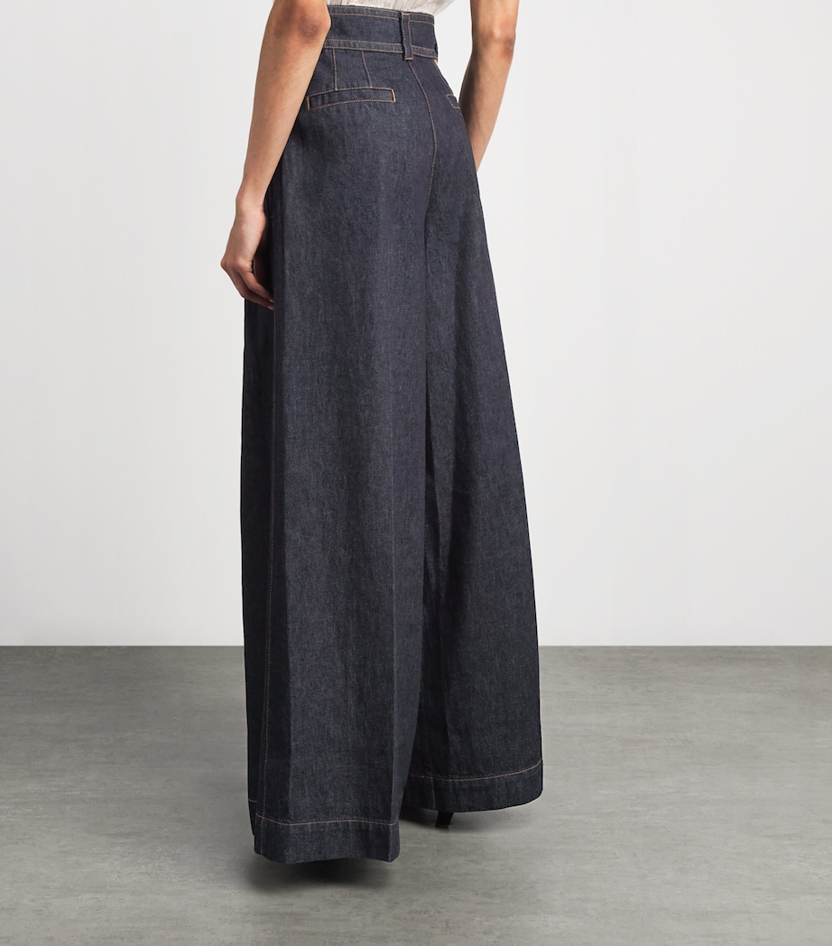 Zimmermann Womens Valiant Flared Jeans Onyx Blue Image 5