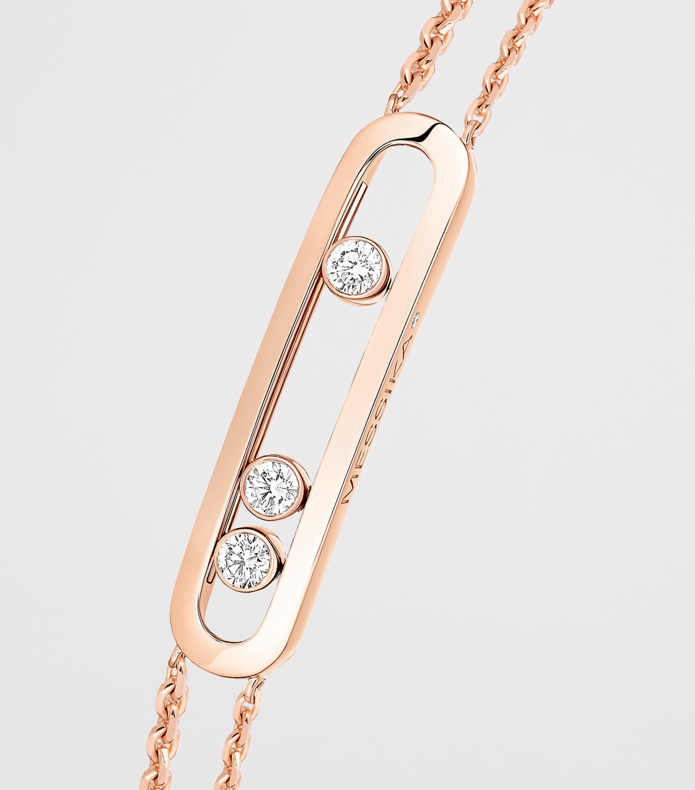 Messika Move Classique Rose Gold and Diamond Bracelet (0.24ct) Pink Gold Image 3