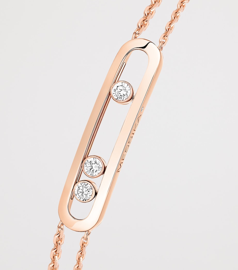 Messika Move Classique Rose Gold and Diamond Bracelet (0.24ct) Pink Gold Image 3