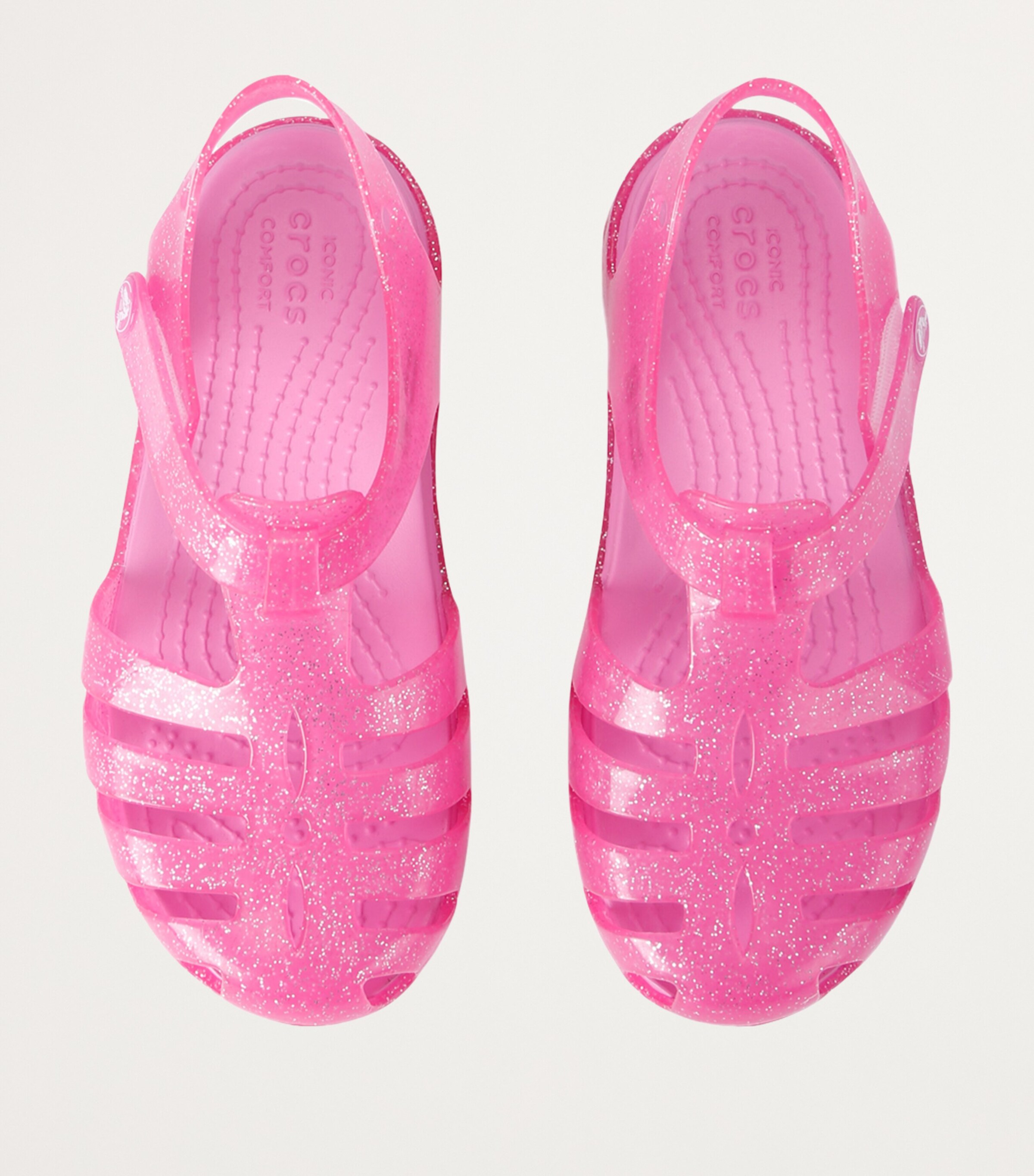 CROCS KIDS Glitter Isabella Charm Sandals Pink Image 4