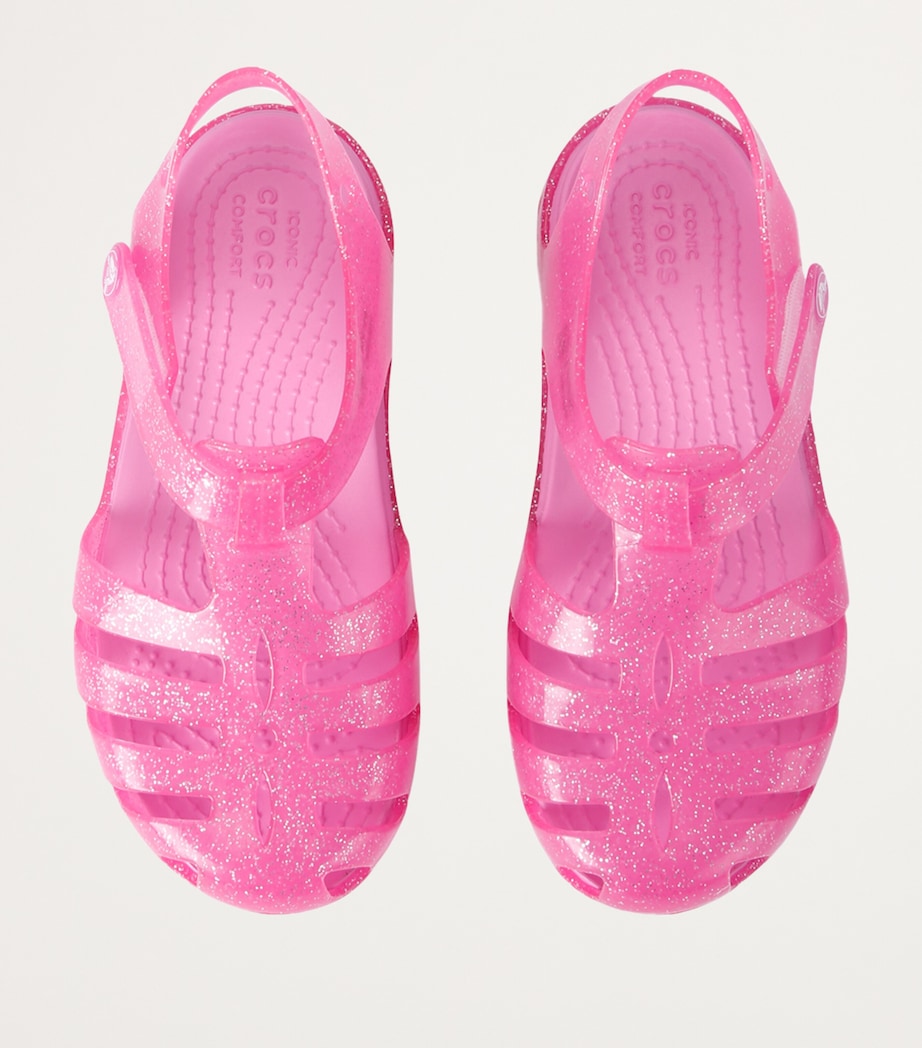 CROCS KIDS Glitter Isabella Charm Sandals Pink Image 4