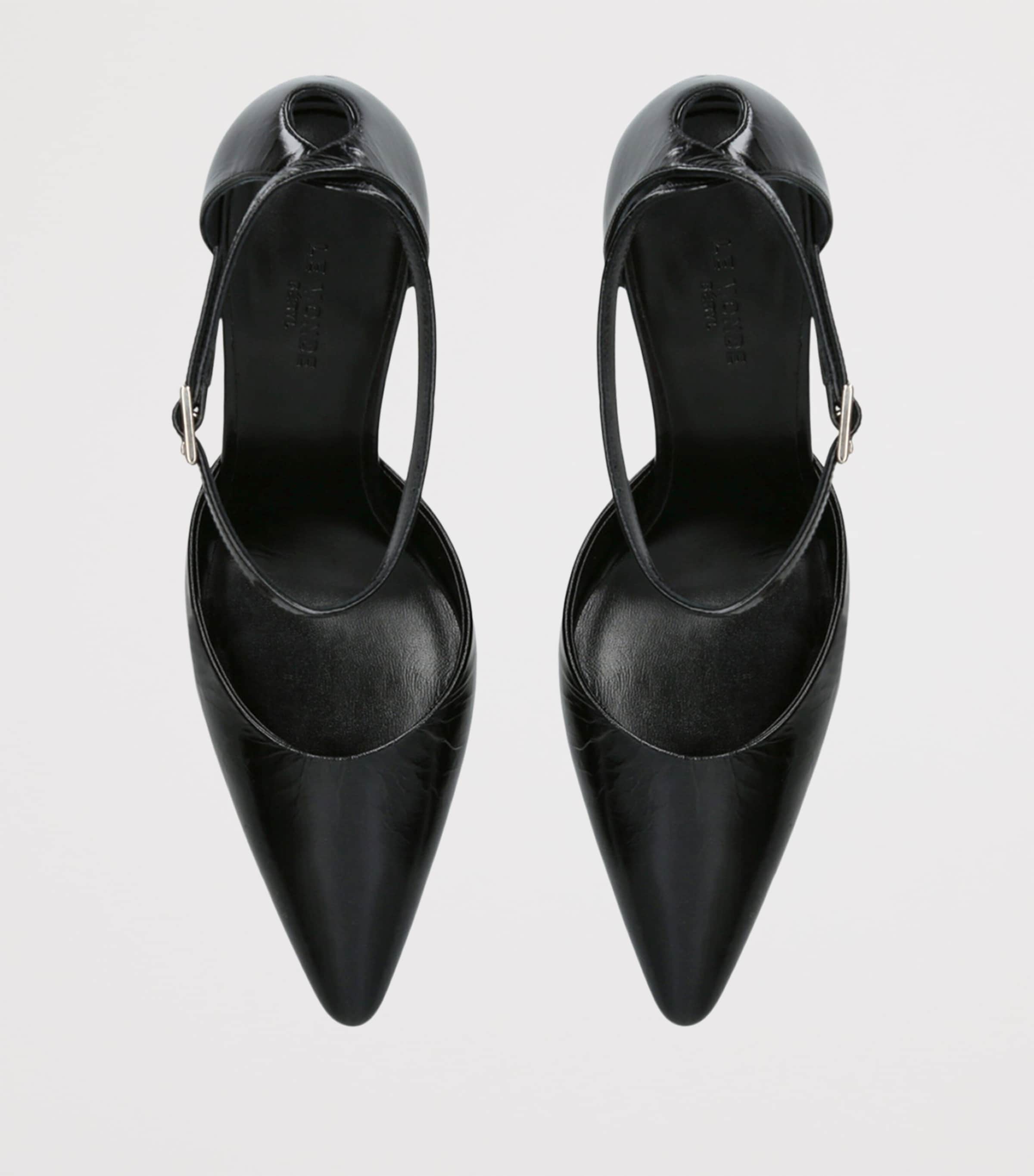 Leather Victoria Pumps 80 BLACK Image 4
