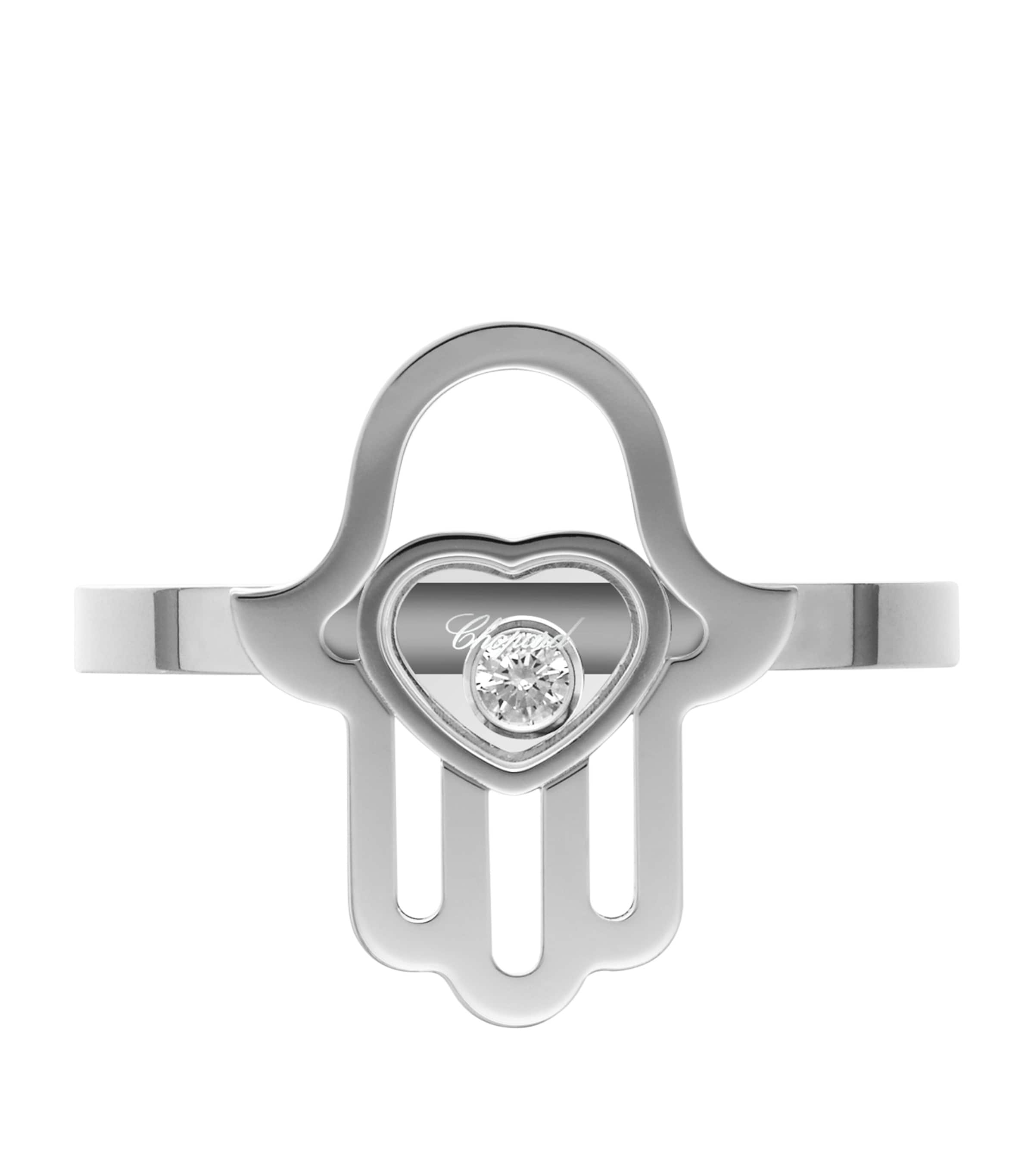 White Gold and Diamond Happy Diamonds Lucky Charms Ring Image 3