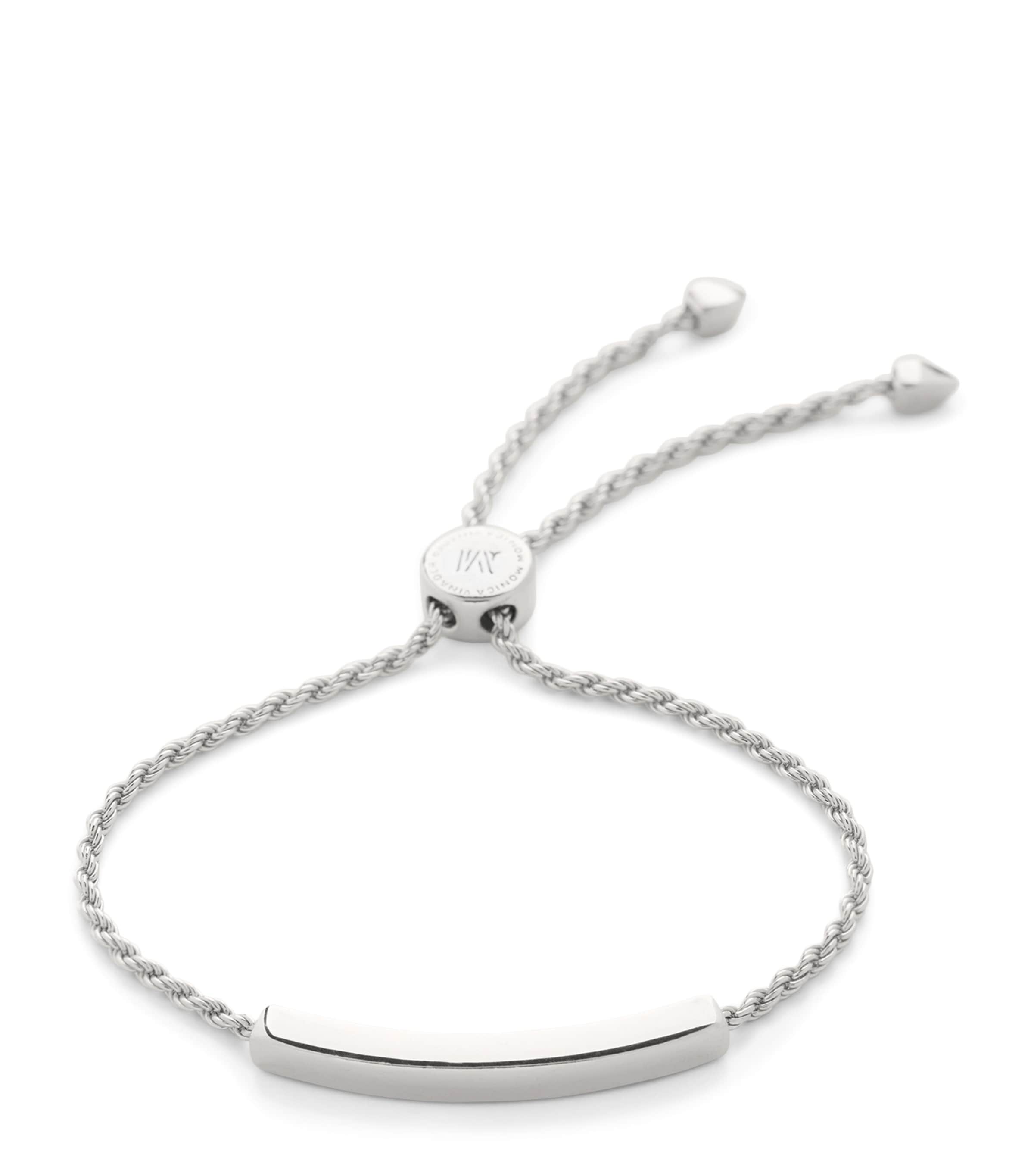 Monica Vinader Sterling Silver Linear Friendship Bracelet Sterling Silver Image 1