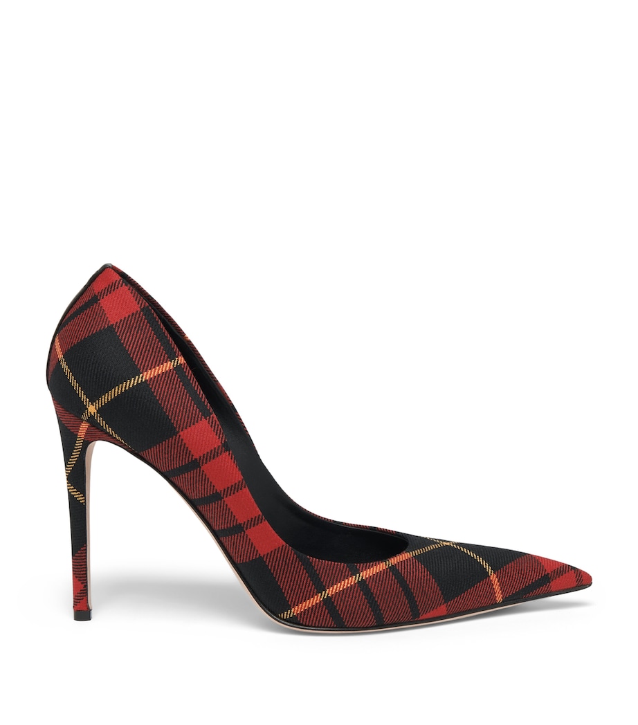 McQueen Cotton Tartan Skull Pumps 105 Image 1