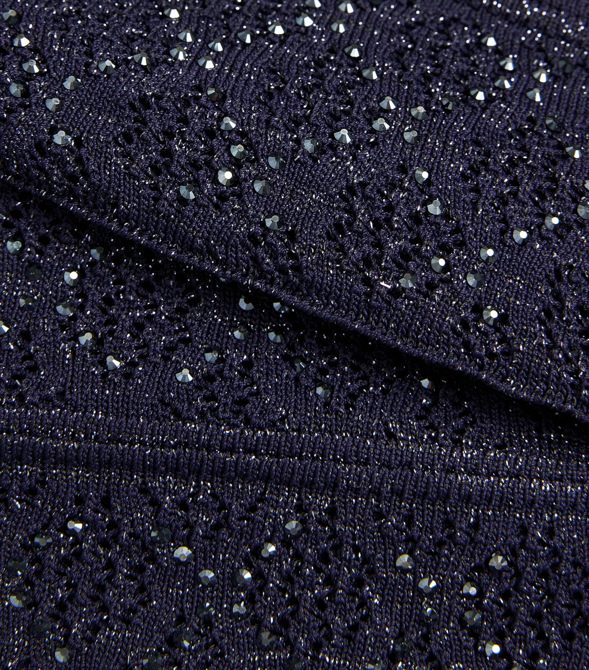 Knitted Embellished Maxi Skirt NAVY BLUE Image 5