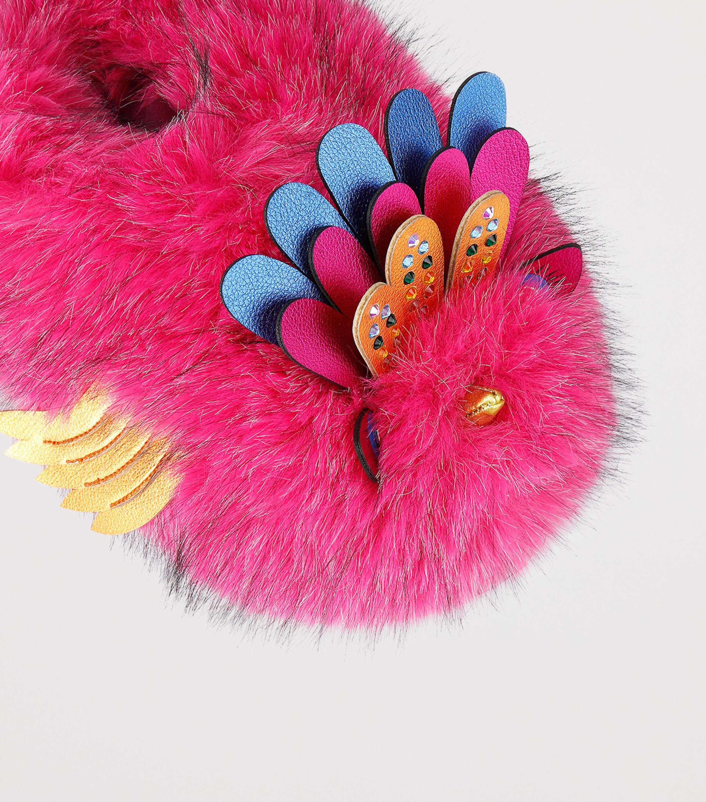 Kurt Geiger London Eagle Fluff Slippers Fushia Cmb Image 3