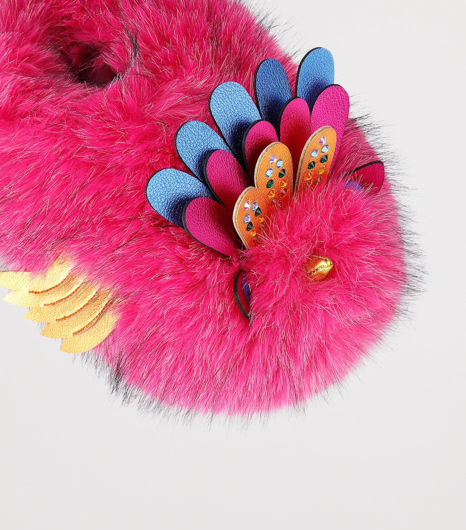 Eagle Fluff Slippers FUSHIA CMB Image 3