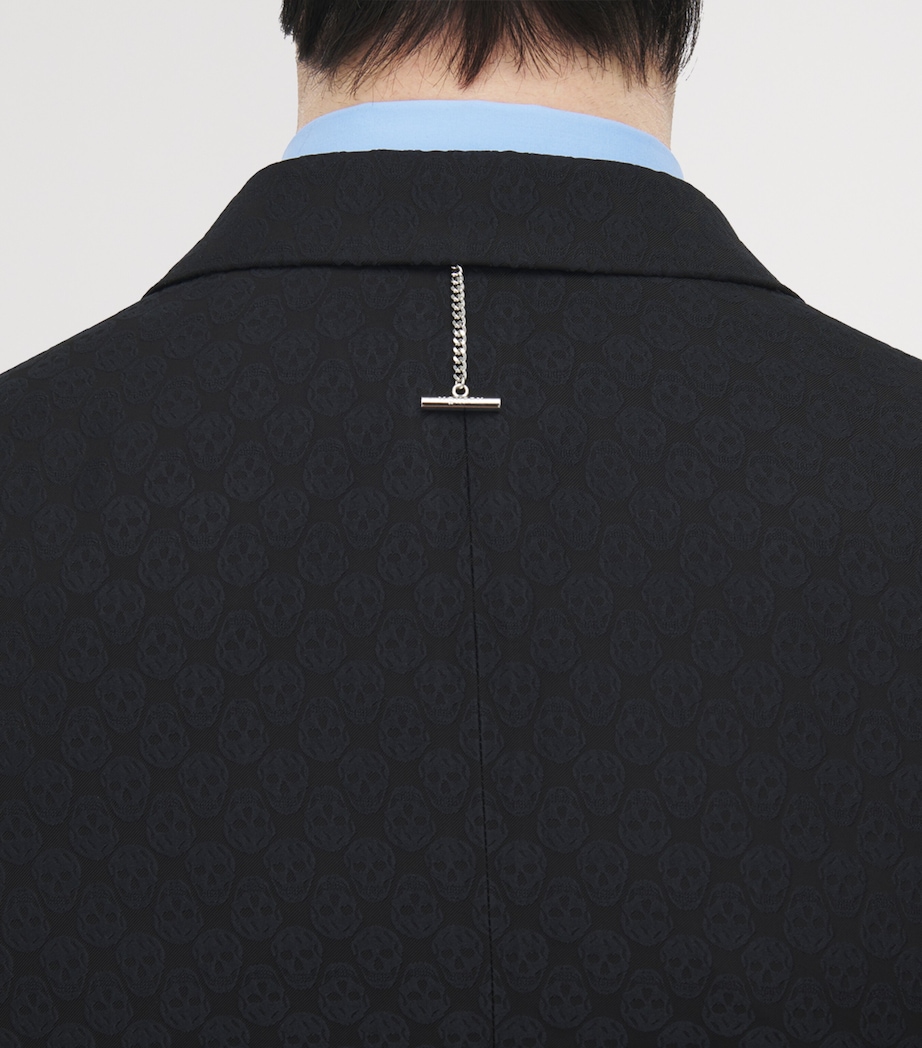 Skull-Print Single-Breasted Blazer 1010 Image 6