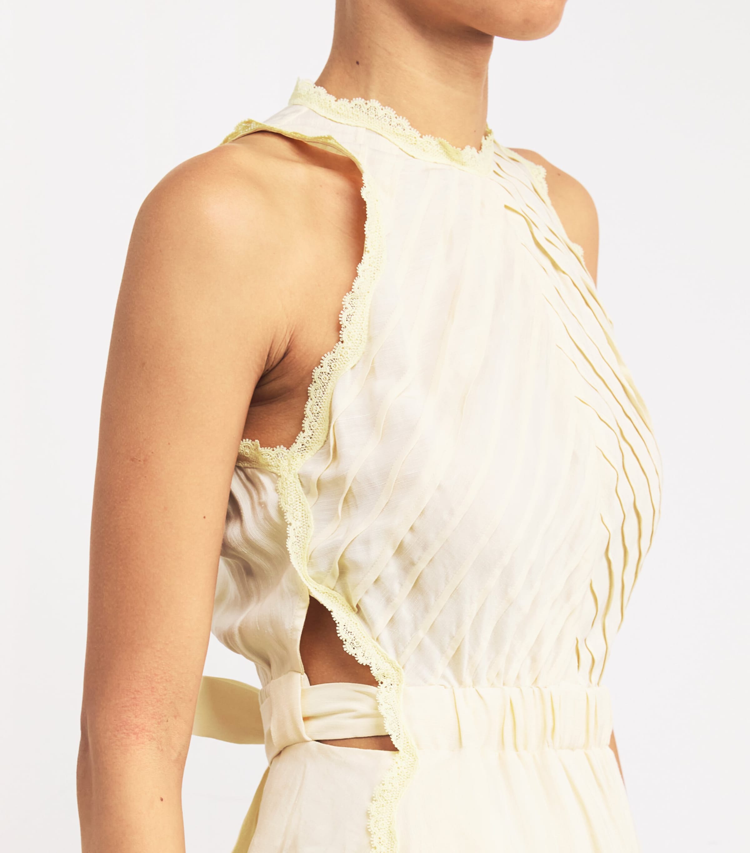 【海外限定】Sandroワンピース☆Gathered-Neckline Linen-Blend Sandro Paris Linen-Blend Maxi Dress | Harrods US