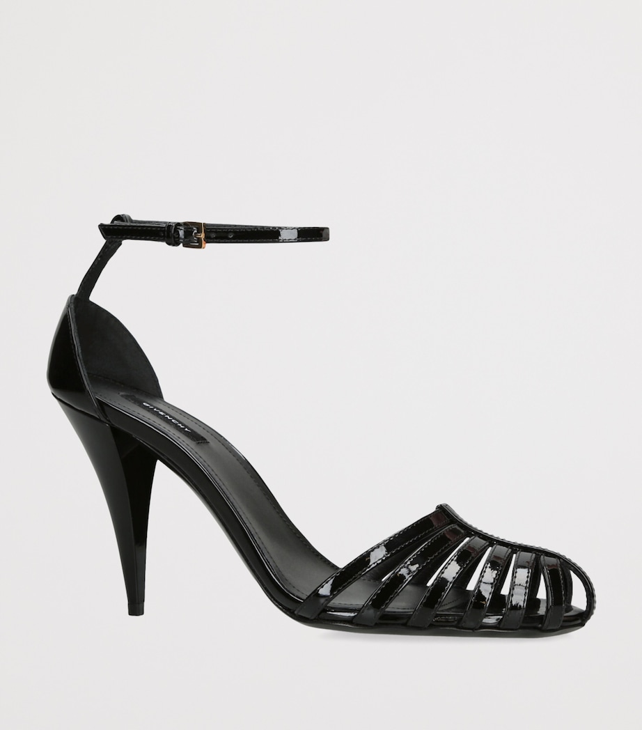 Leather Cage Sandals 95 BLACK Image 3
