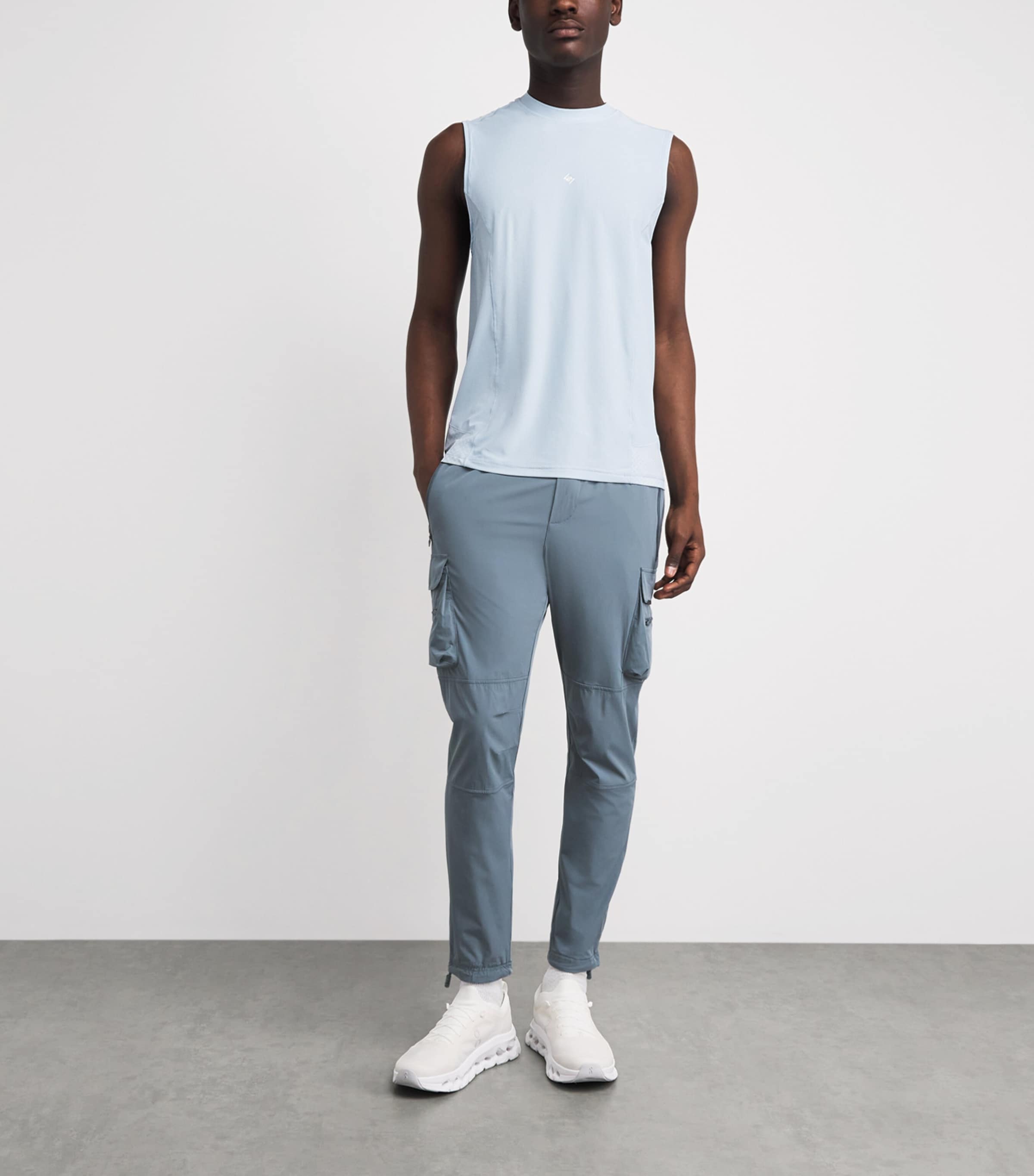 Represent 247 Mens 247 Cargo Trousers Jet Black Image 2