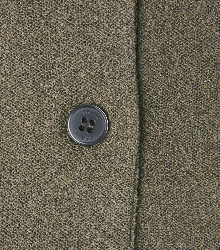 FRAME Mens Silk-Linen-Blend Overshirt Dsbg Image 6