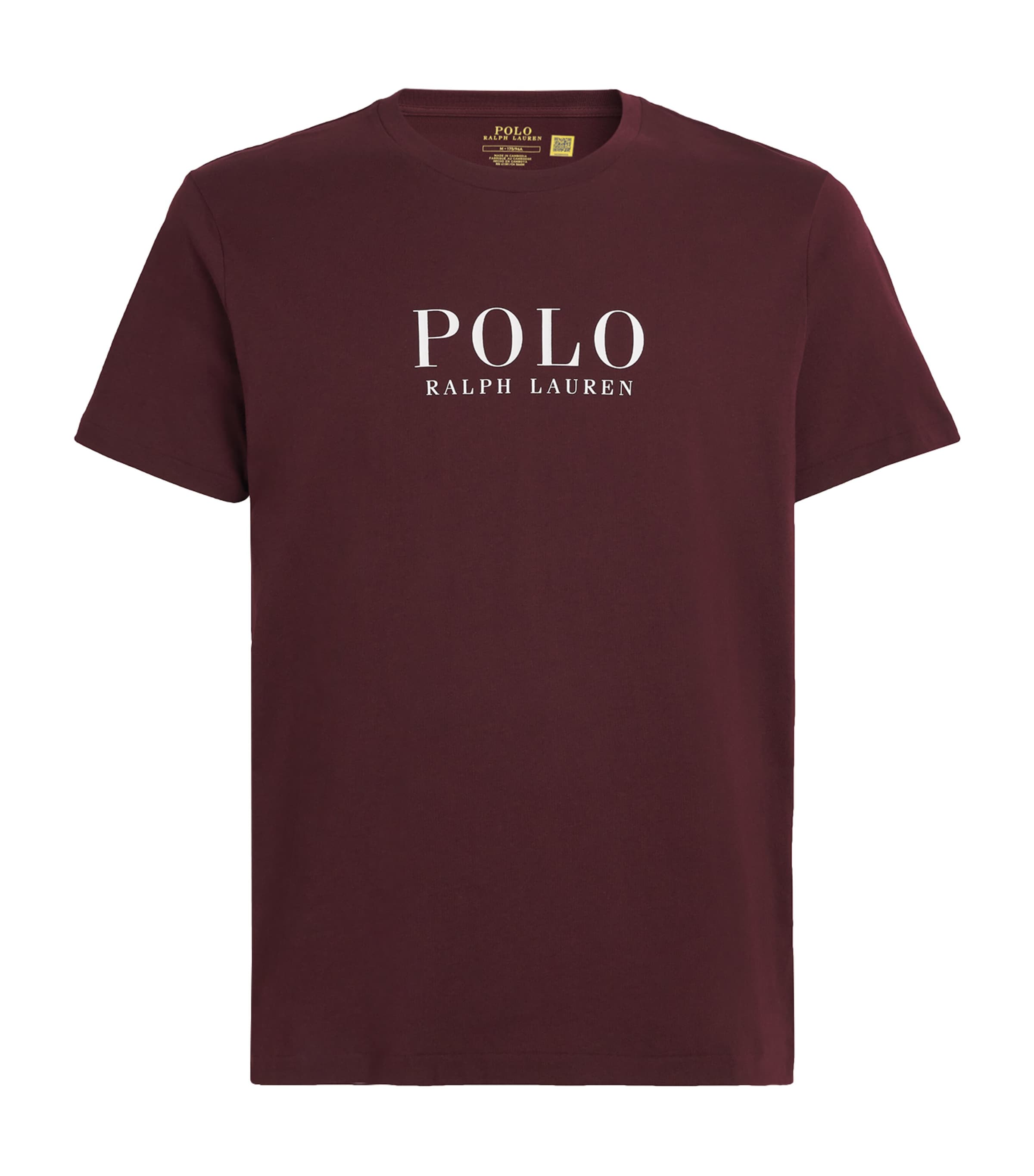 Polo Ralph Lauren Cotton Logo Sleep T-shirt In Burgundy