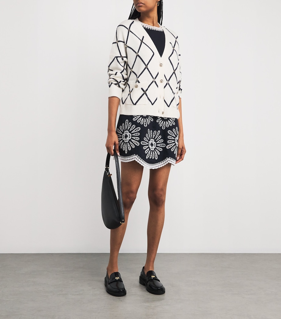 Wool-Blend Jacquard Cardigan ECRU Image 2