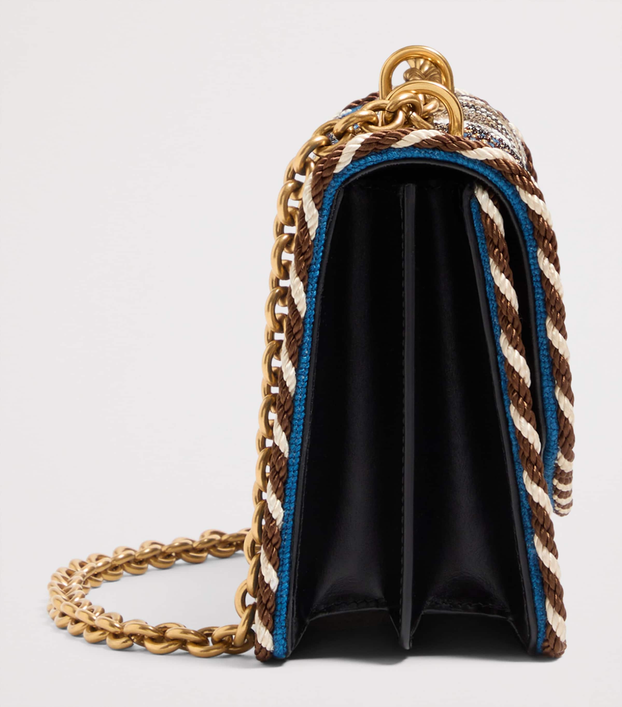 Silk Embellished Vain Shoulder Bag N96 Image 4