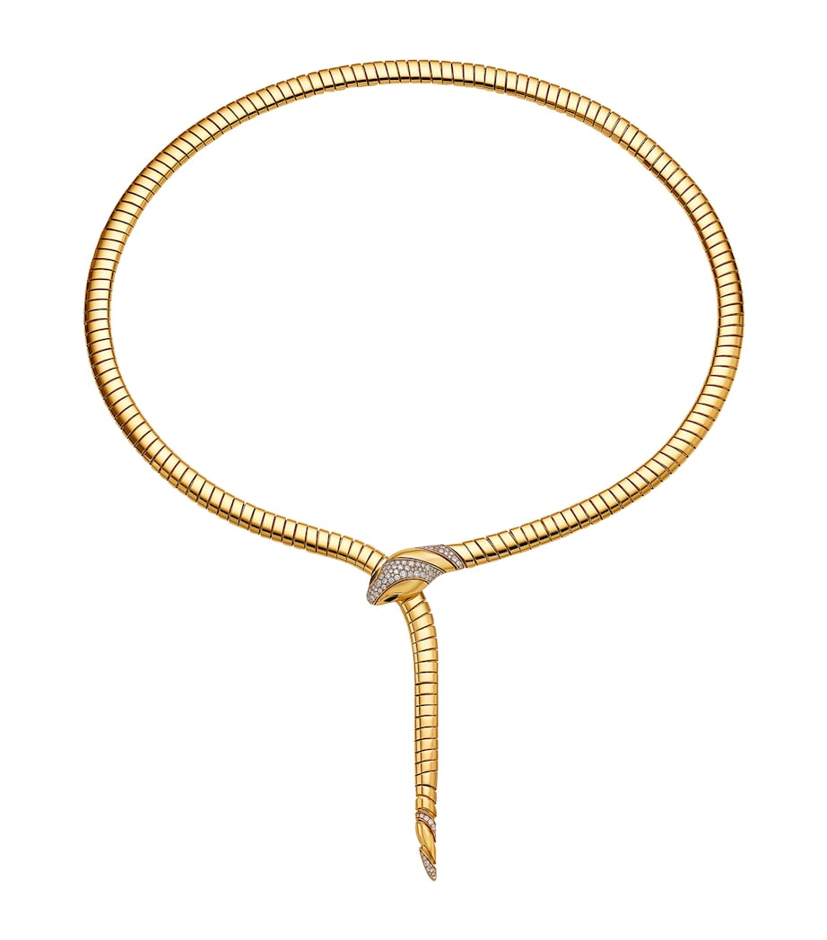 Yellow Gold and Diamond Serpenti Tubogas Necklace YELLOW GOLD Image 1
