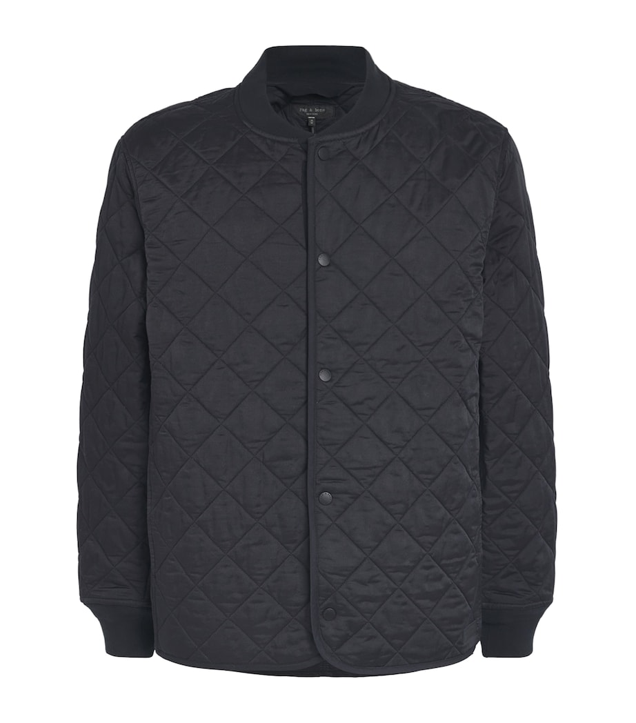 Quilted Bomber Jacket BLACK Image 1