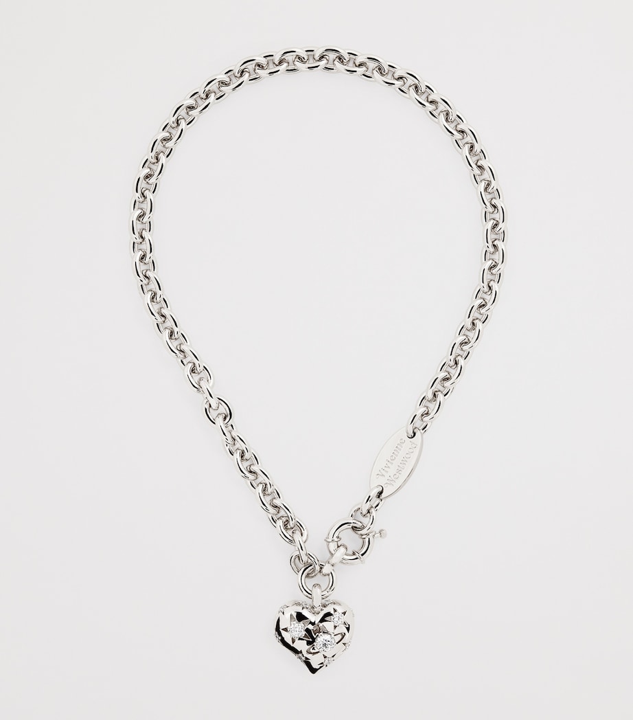 Crystal-Embellished Lee Necklace P102 PLTNM/WHT Image 3