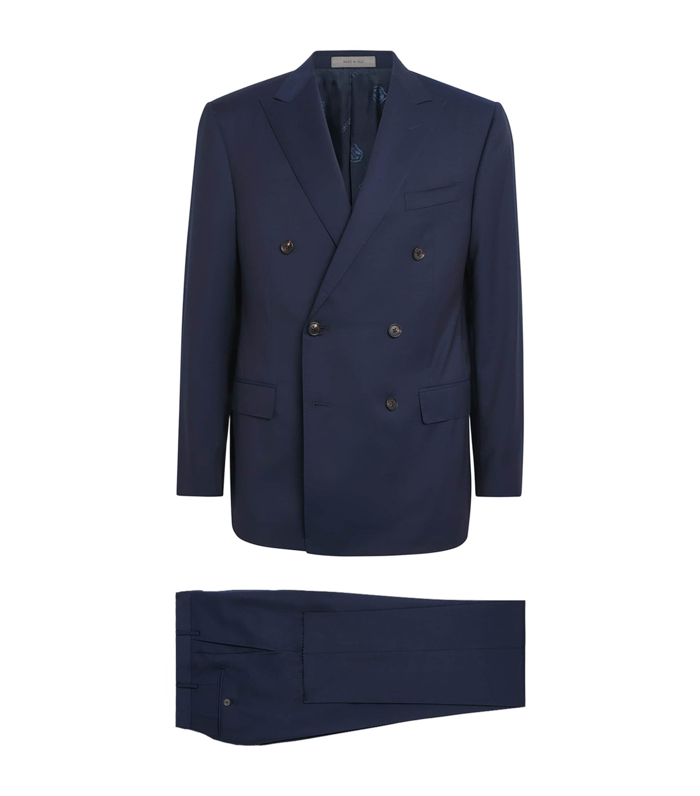 Virgin Wool 2-Piece Suit 002 DARK BLUE Image 1
