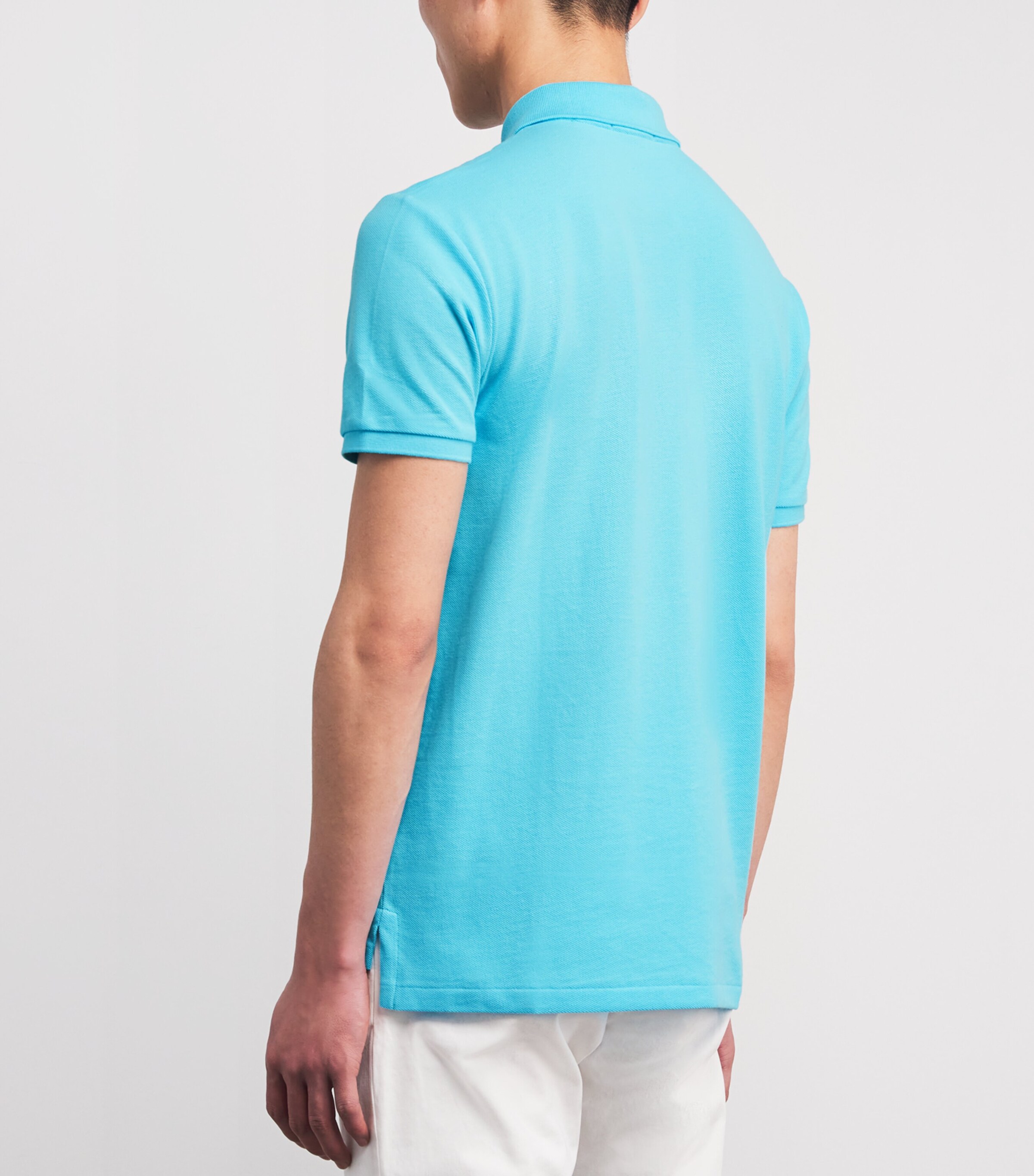 Polo Ralph Lauren Mens Cotton Mesh Polo Pony Polo Shirt Turquoise Nova Image 4