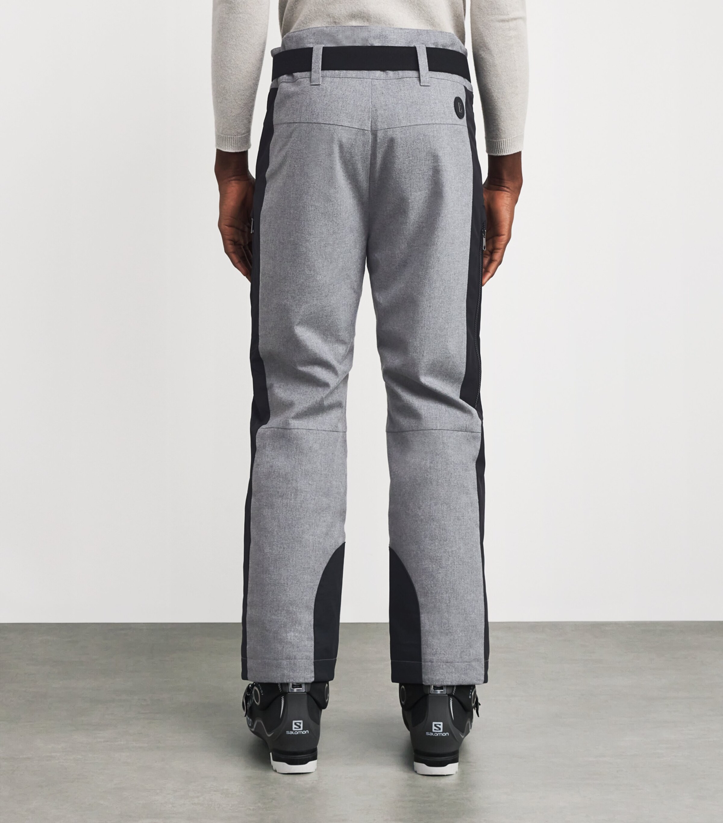 Water-Repellent Virgin Wool-Blend Wido Ski Trousers 012-LIGHT GREY MEL Image 4