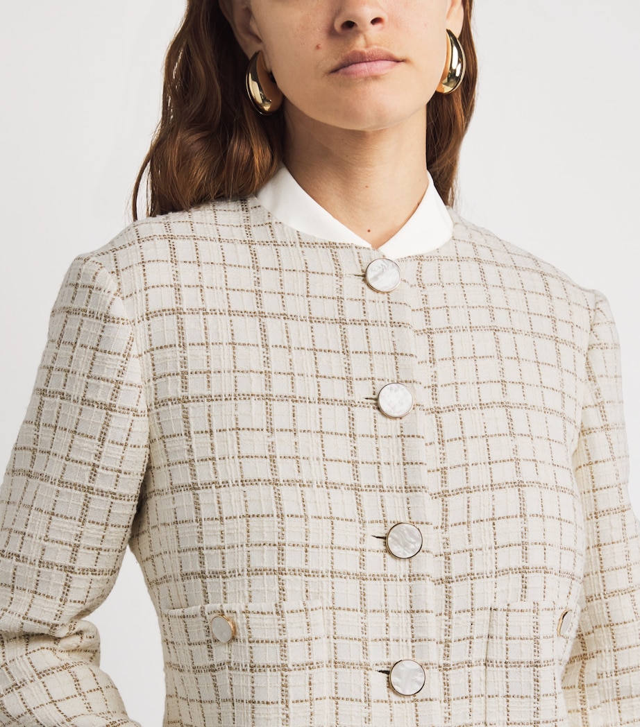 Metallic Tweed Andrea Jacket W0309 DOVE/GOLD LURX Image 6