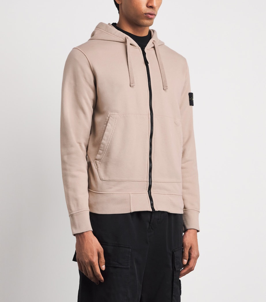 Stone Island Mens Organic Cotton Zip-Up Hoodie Image 4