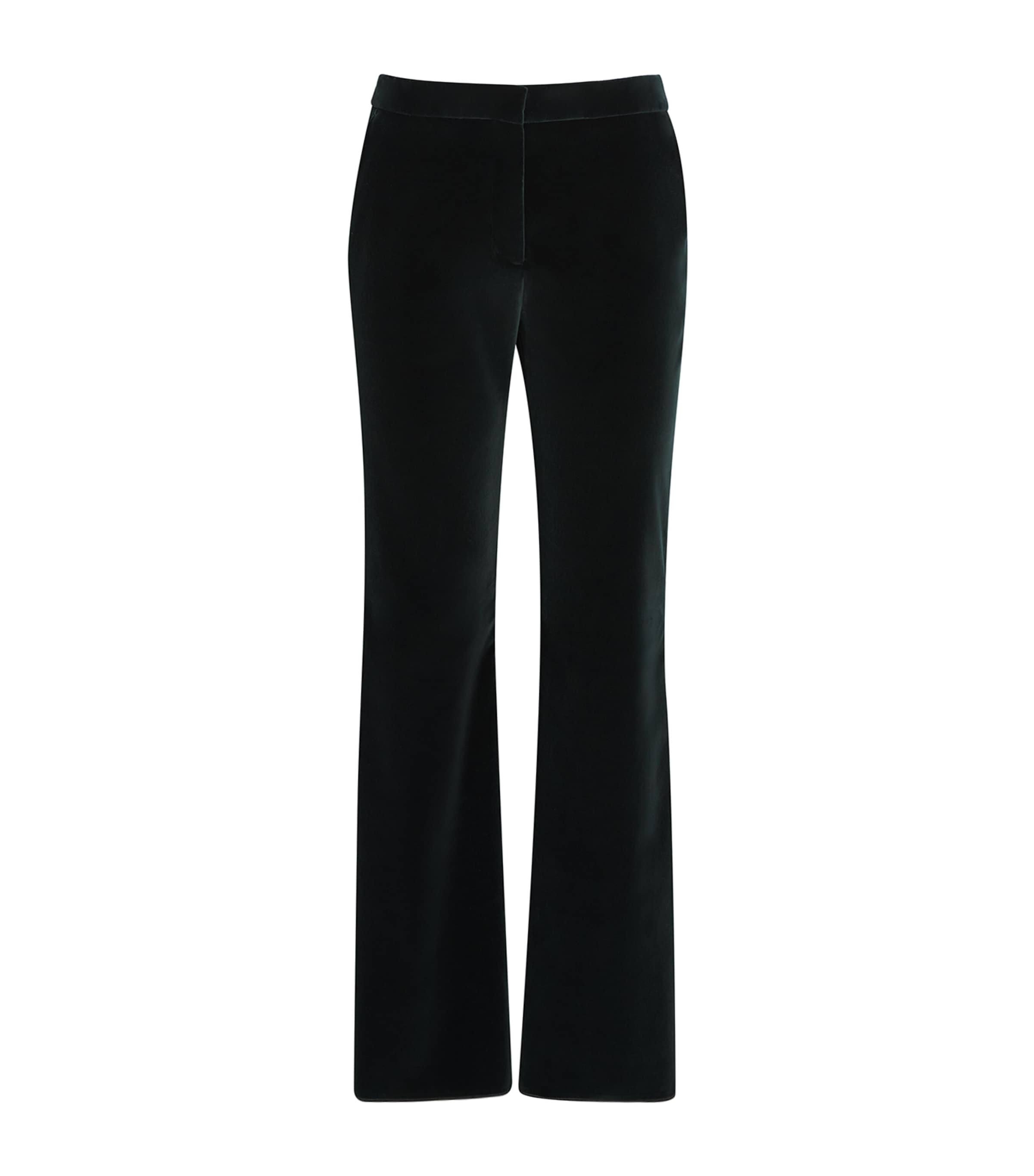 Etro Velvet Bootcut Trousers In Black