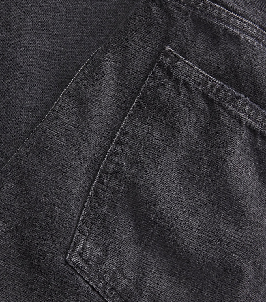 AGOLDE Mens 90's Straight Jeans Tar (washed Black) Image 5