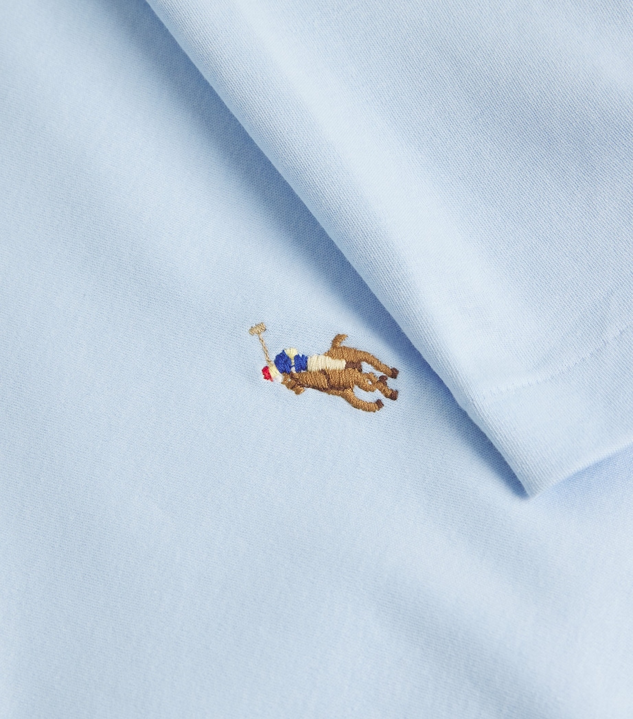 Pima Cotton Polo Pony T-Shirt BLUE Image 5