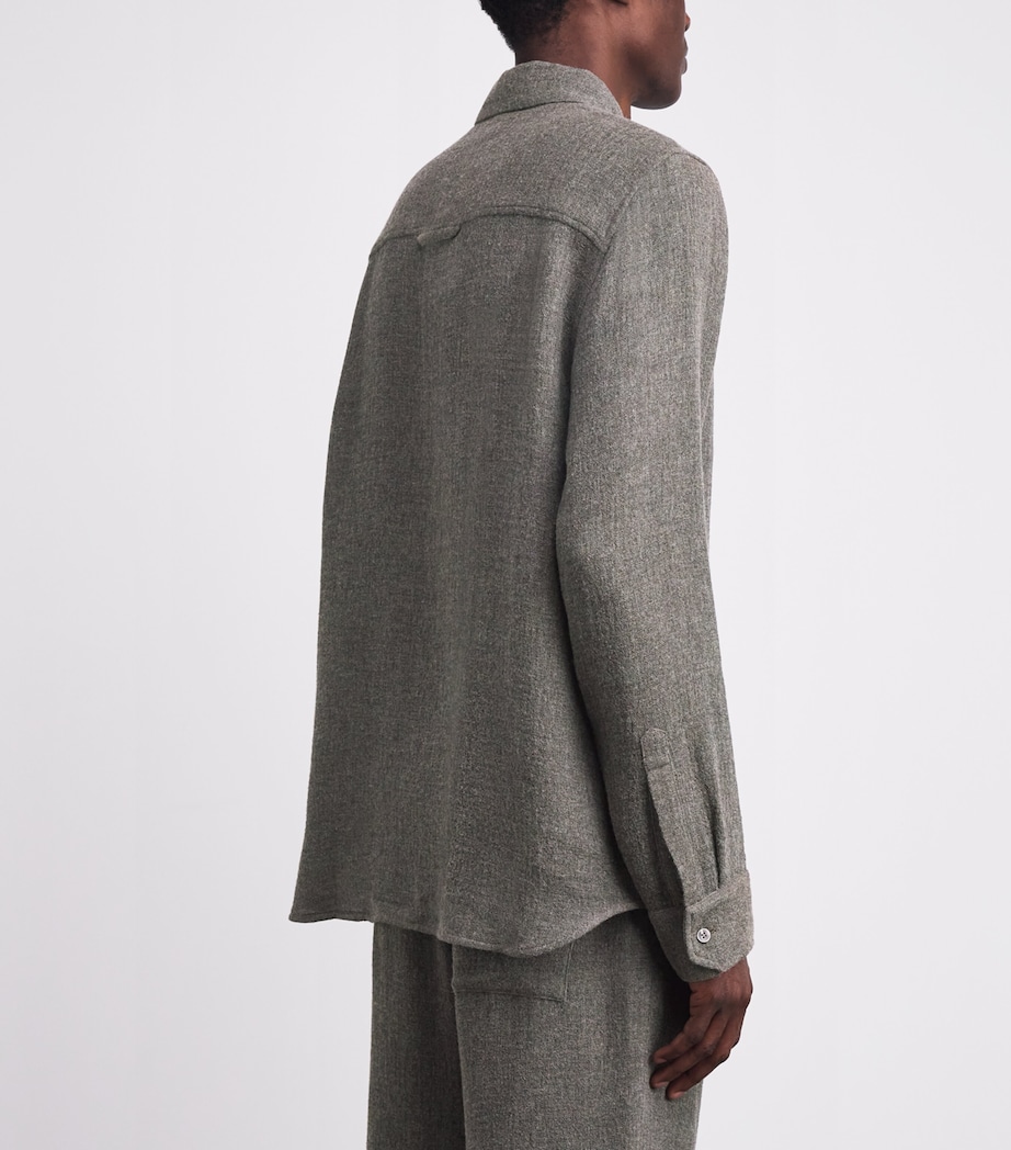 Won Hundred Mens Wool-Viscose Adriel Shirt Dusty Brown Image 5