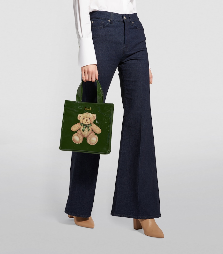 Harrods Small Jacob Bear Shopper Bag Black Image 2