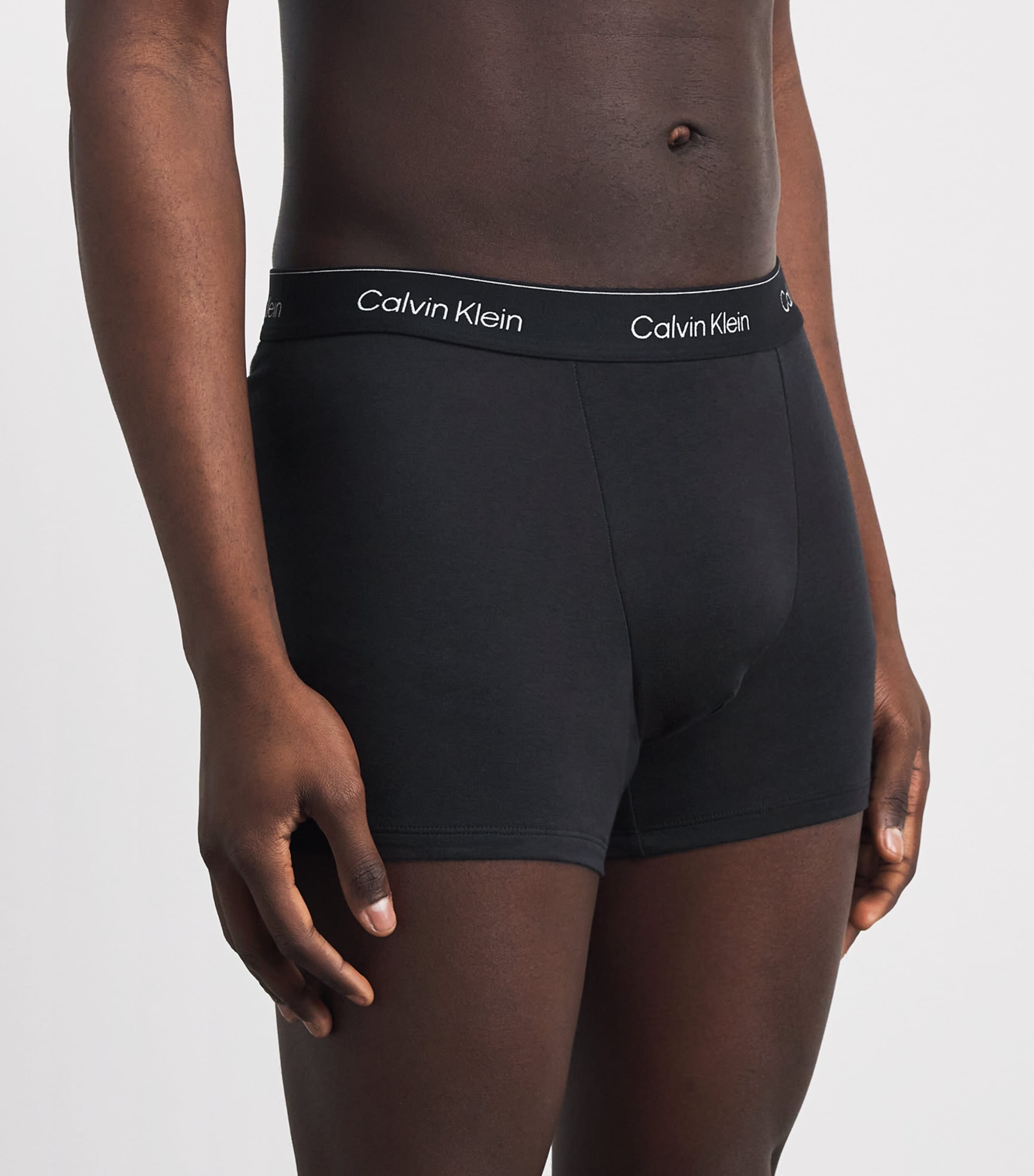 Calvin Klein Mens Stretch-Cotton Icon Trunks (Pack of 5) Black Bodies Image 2