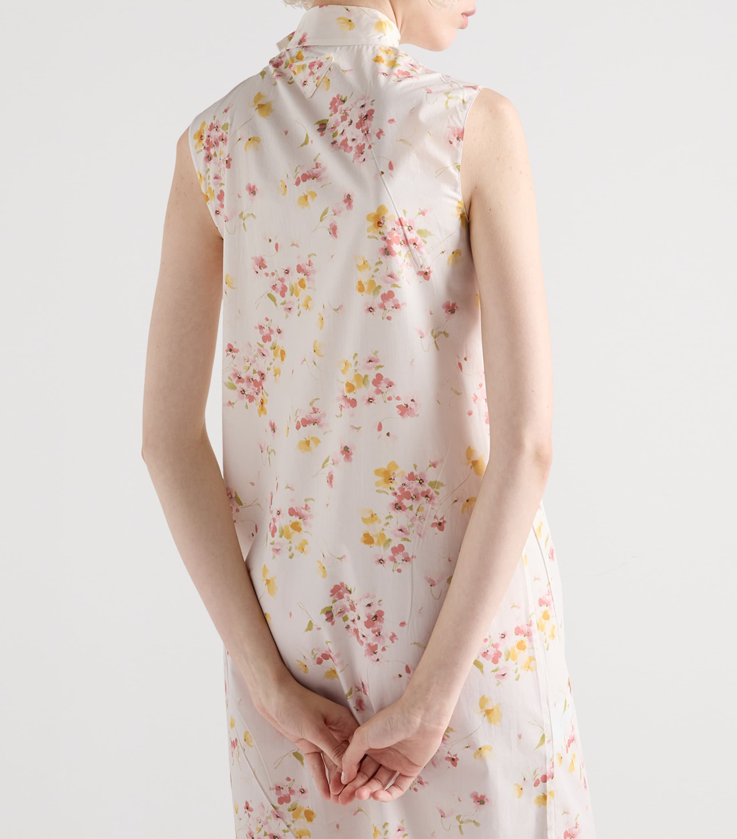 Cotton Floral Print Midi Dress F0638 Image 4