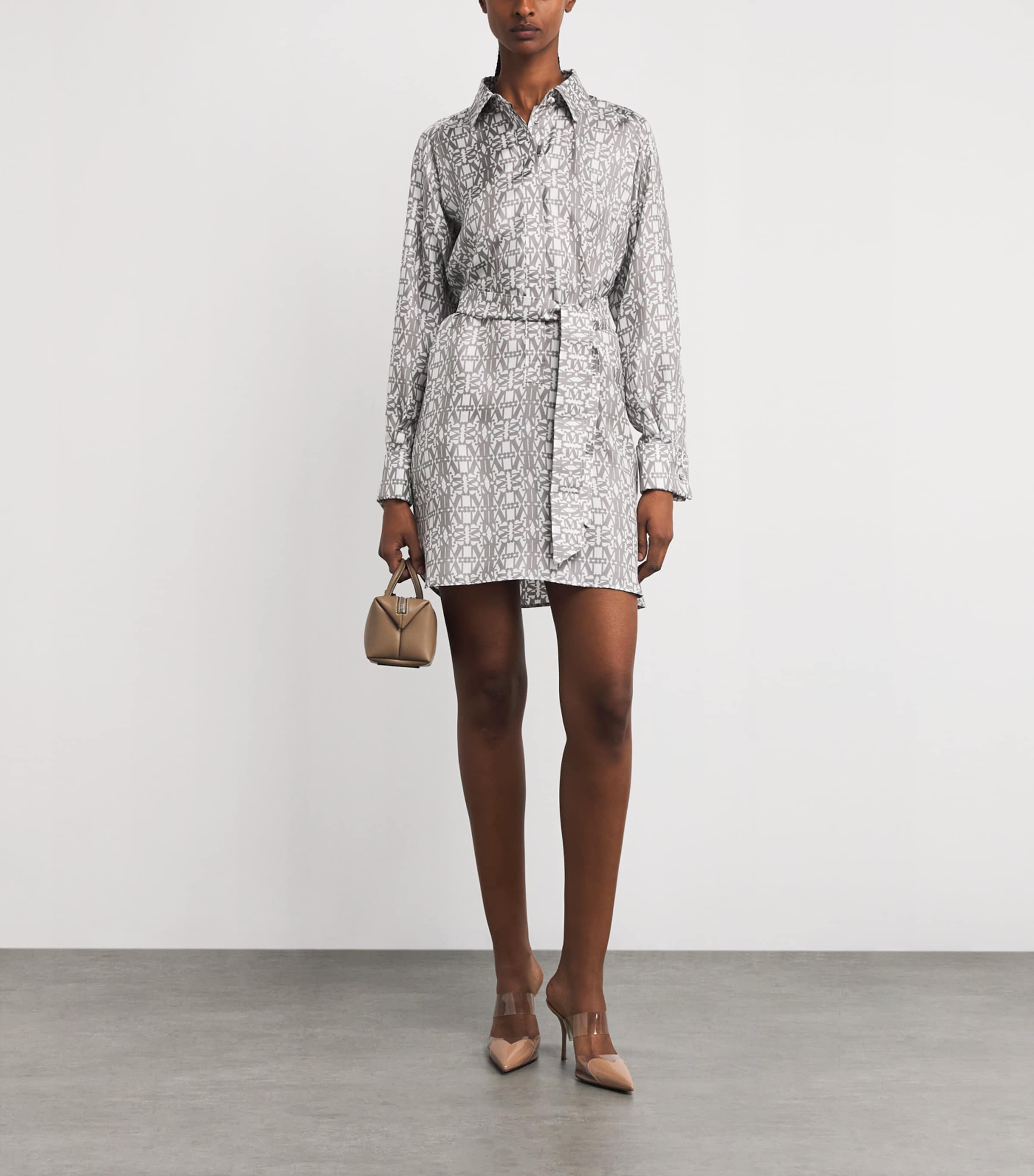 Silk Monogram Mini Dress SILK Image 2