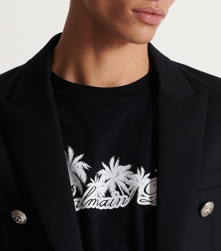 Wool Double-Breasted Blazer 0PA NOIR Image 8