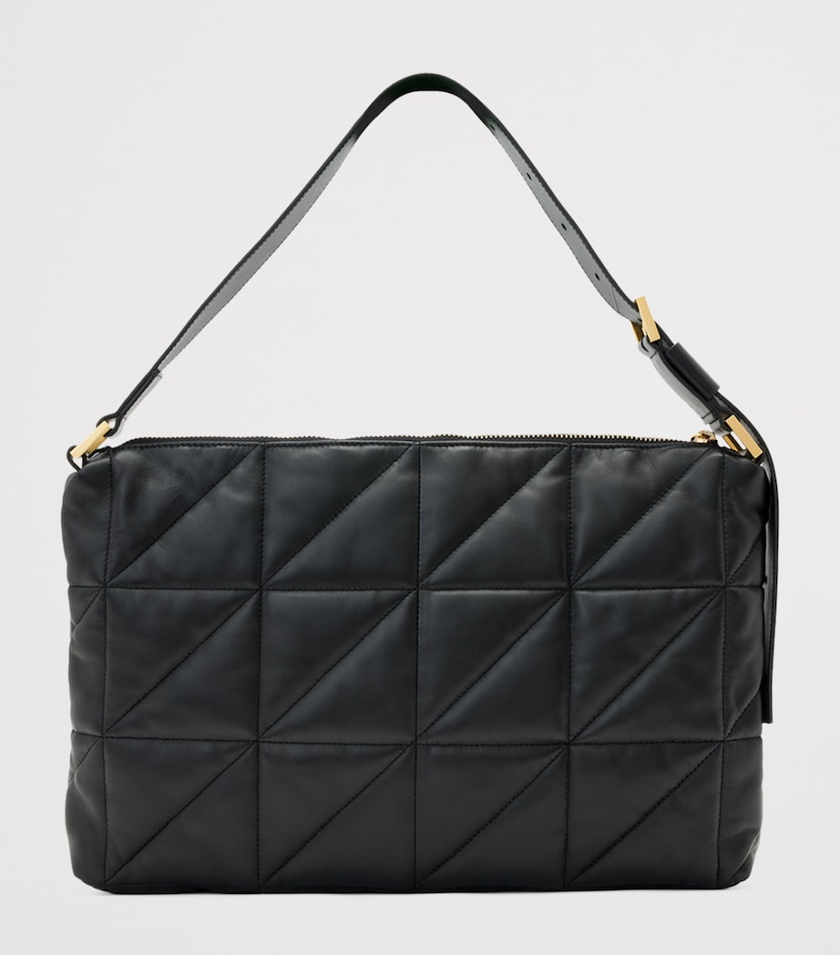 Quilted Leather Edbury Shoulder Bag BLACK Image 5