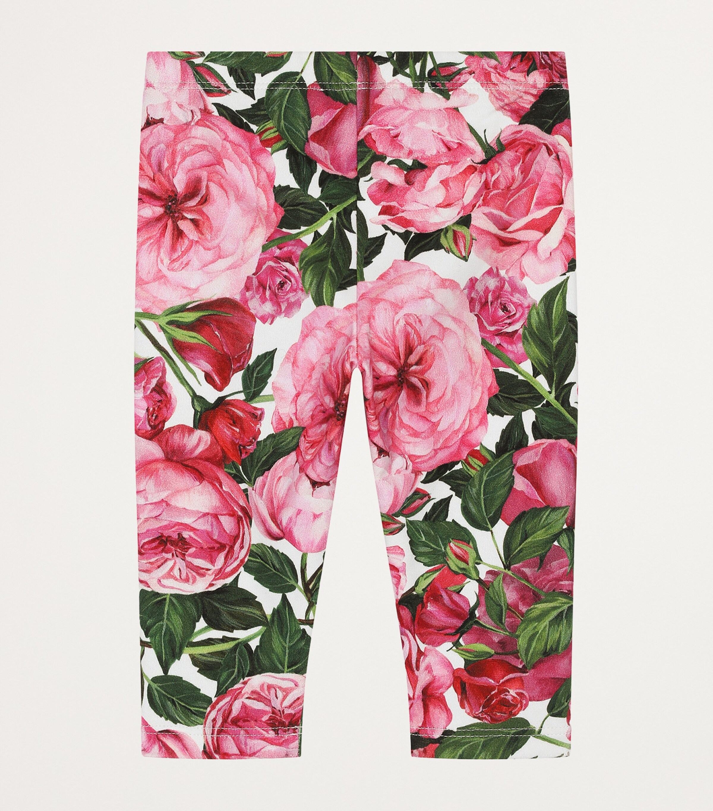 Dolce&Gabbana Kids Cotton Floral Leggings (3-30 Months) Rose Image 2