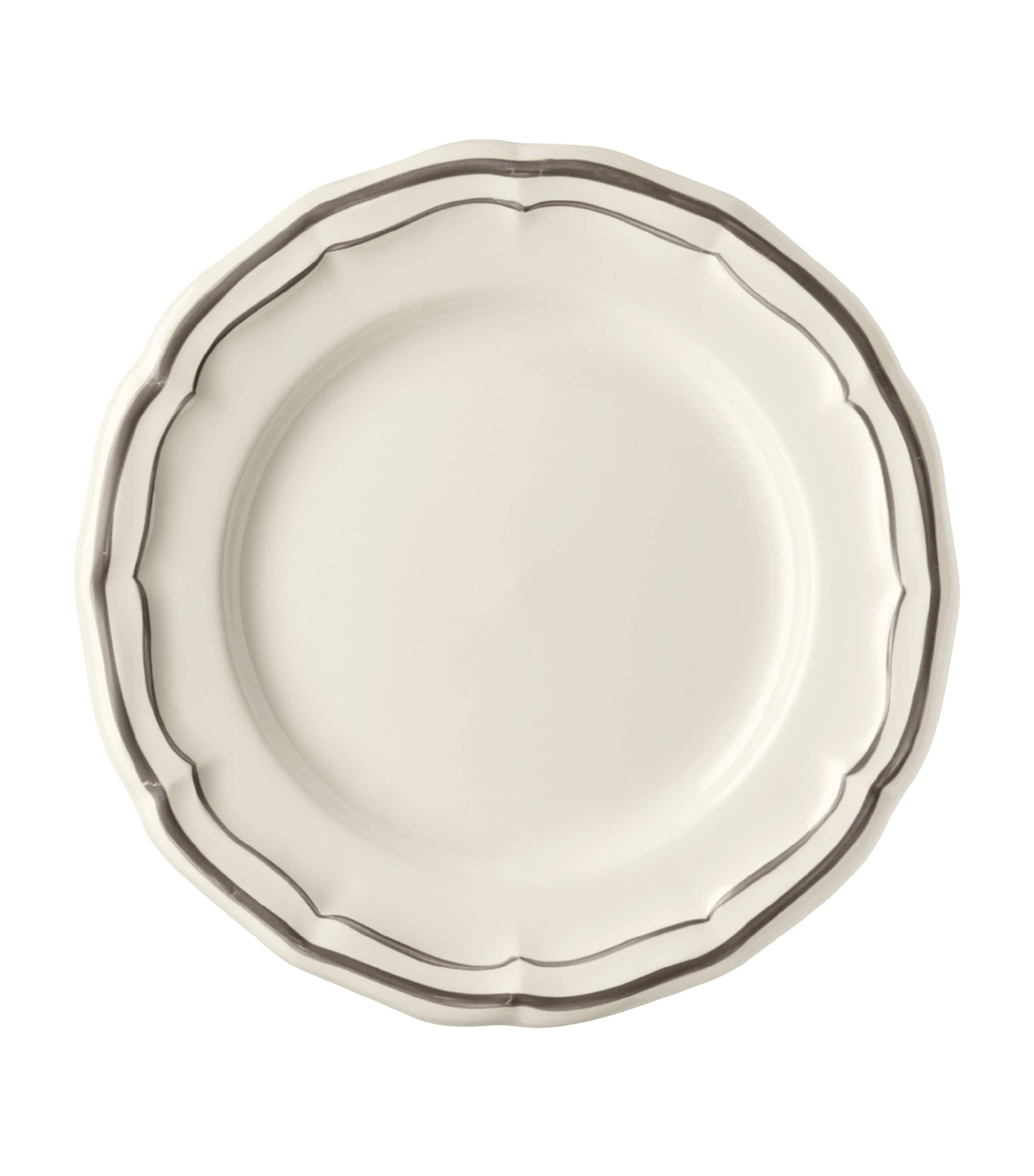 Gien Set Of 4 Filets Taupe Canapé Plates