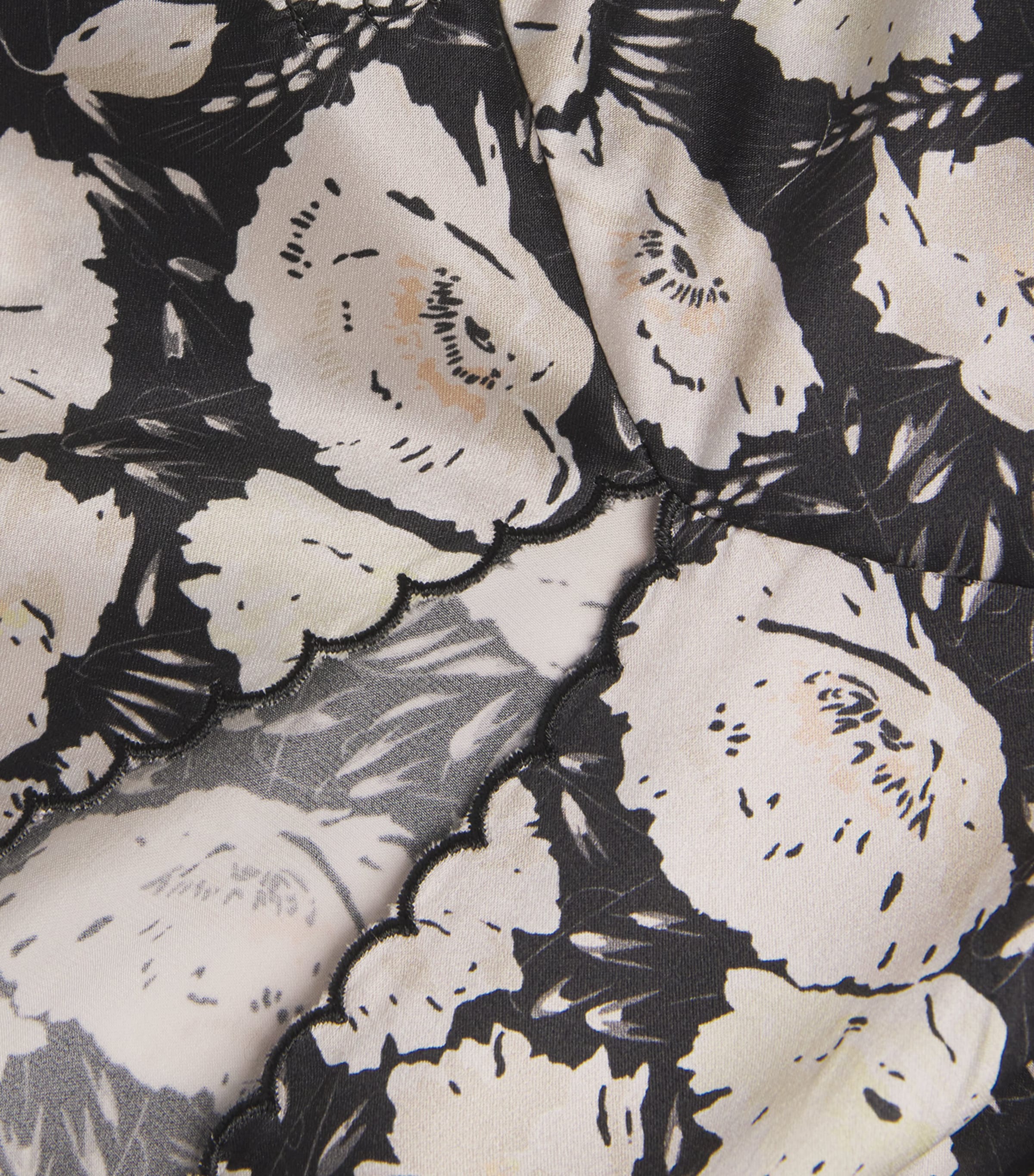 Silk Dianne Mini Dress NOIR FLEURS D'ANMNE Image 5