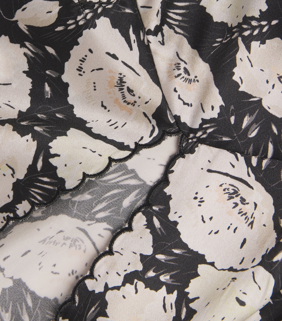 Silk Dianne Mini Dress NOIR FLEURS D'ANMNE Image 5