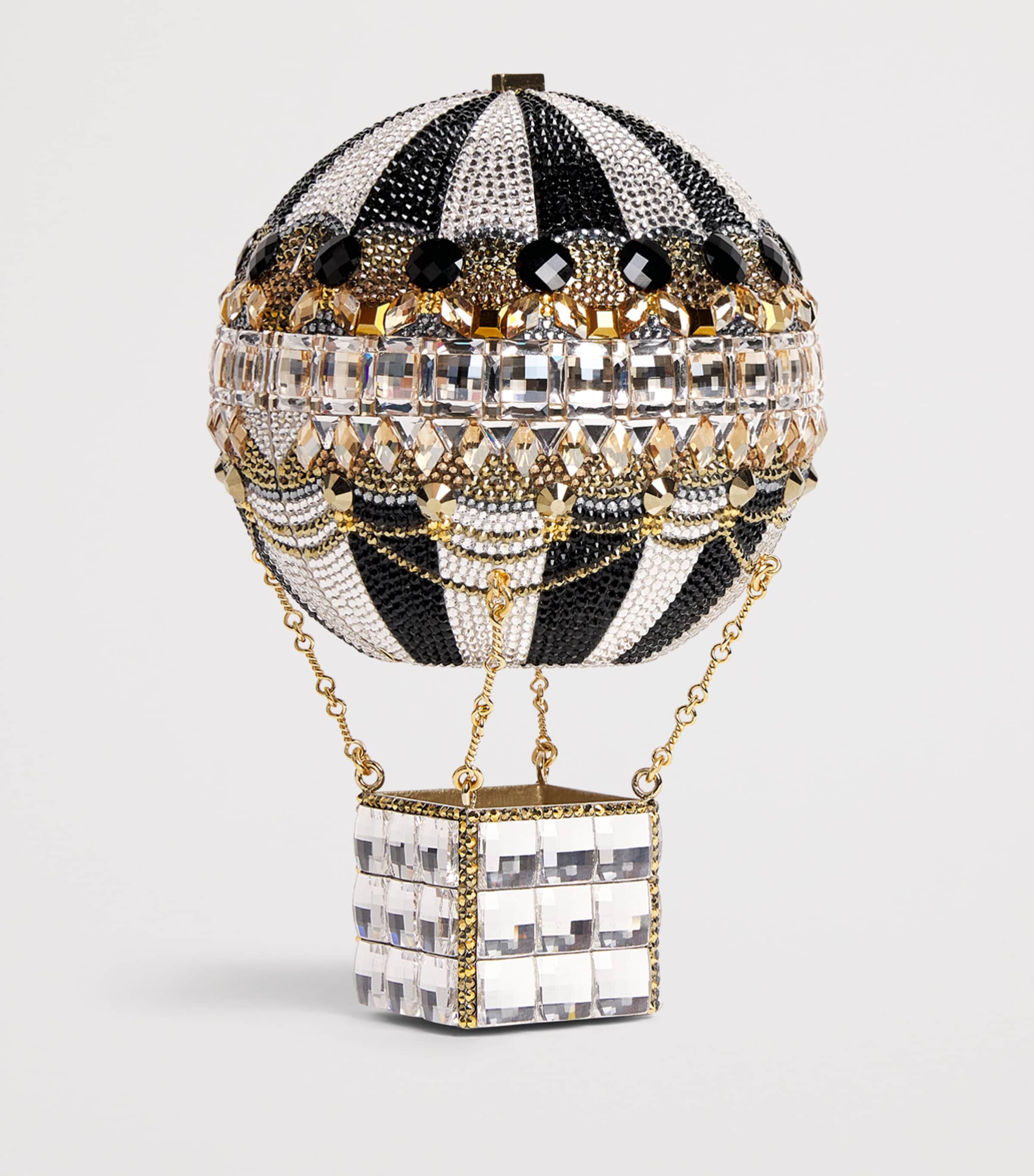 Judith Leiber Embellished Hot Air Balloon Clutch Bag Champagne Jet Multi Image 3