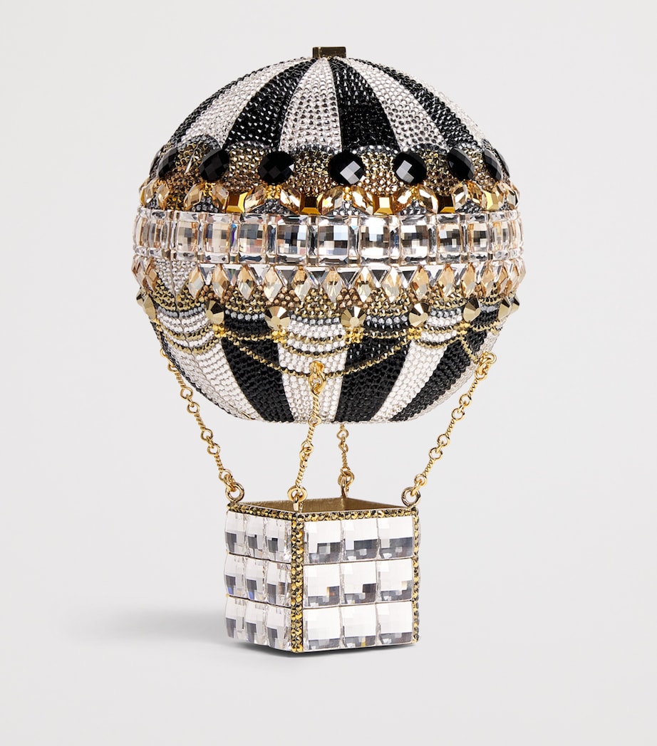 Judith Leiber Embellished Hot Air Balloon Clutch Bag Champagne Jet Multi Image 3