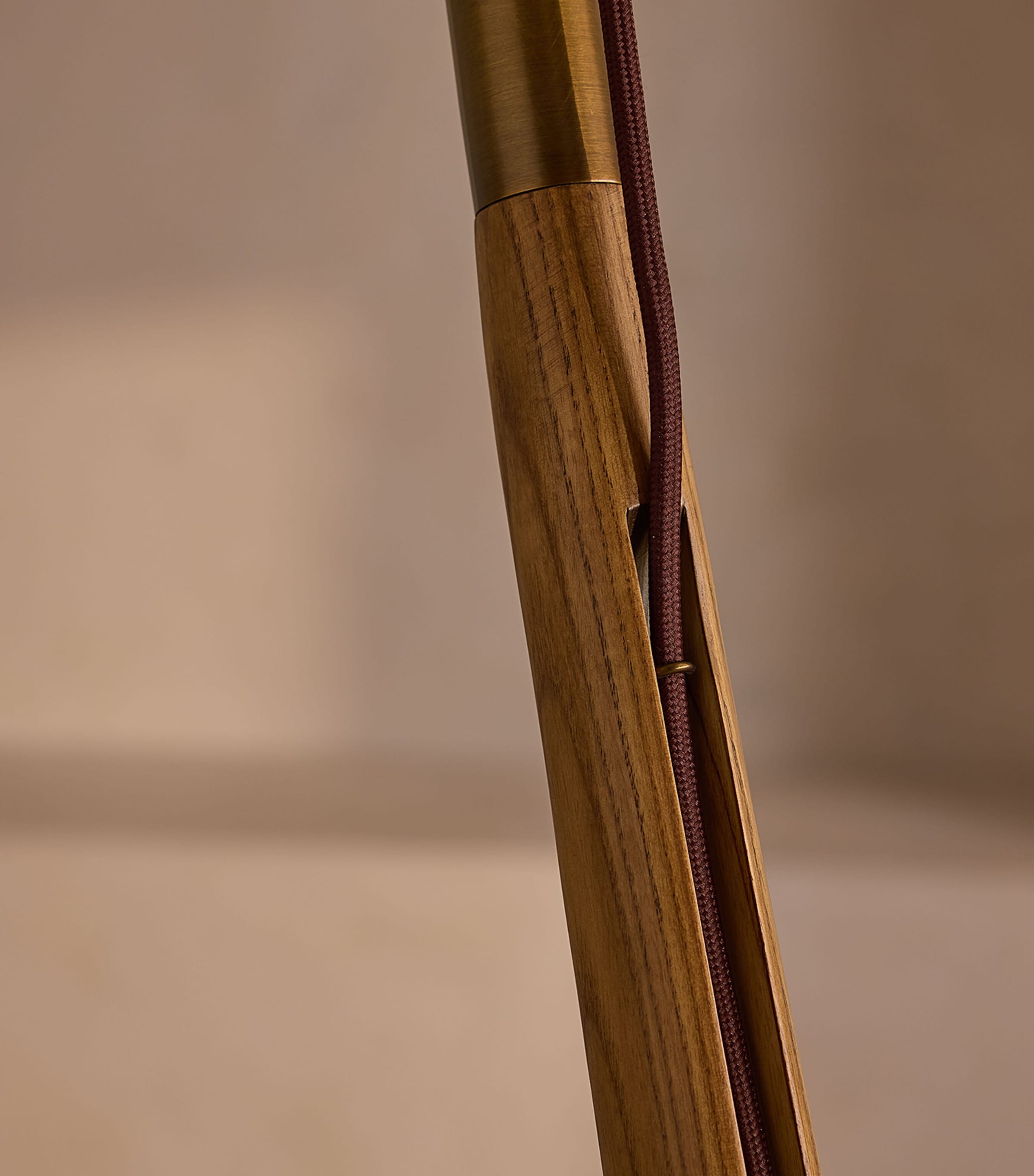 Soho Home Oak Wren Floor Lamp Wood Image 6